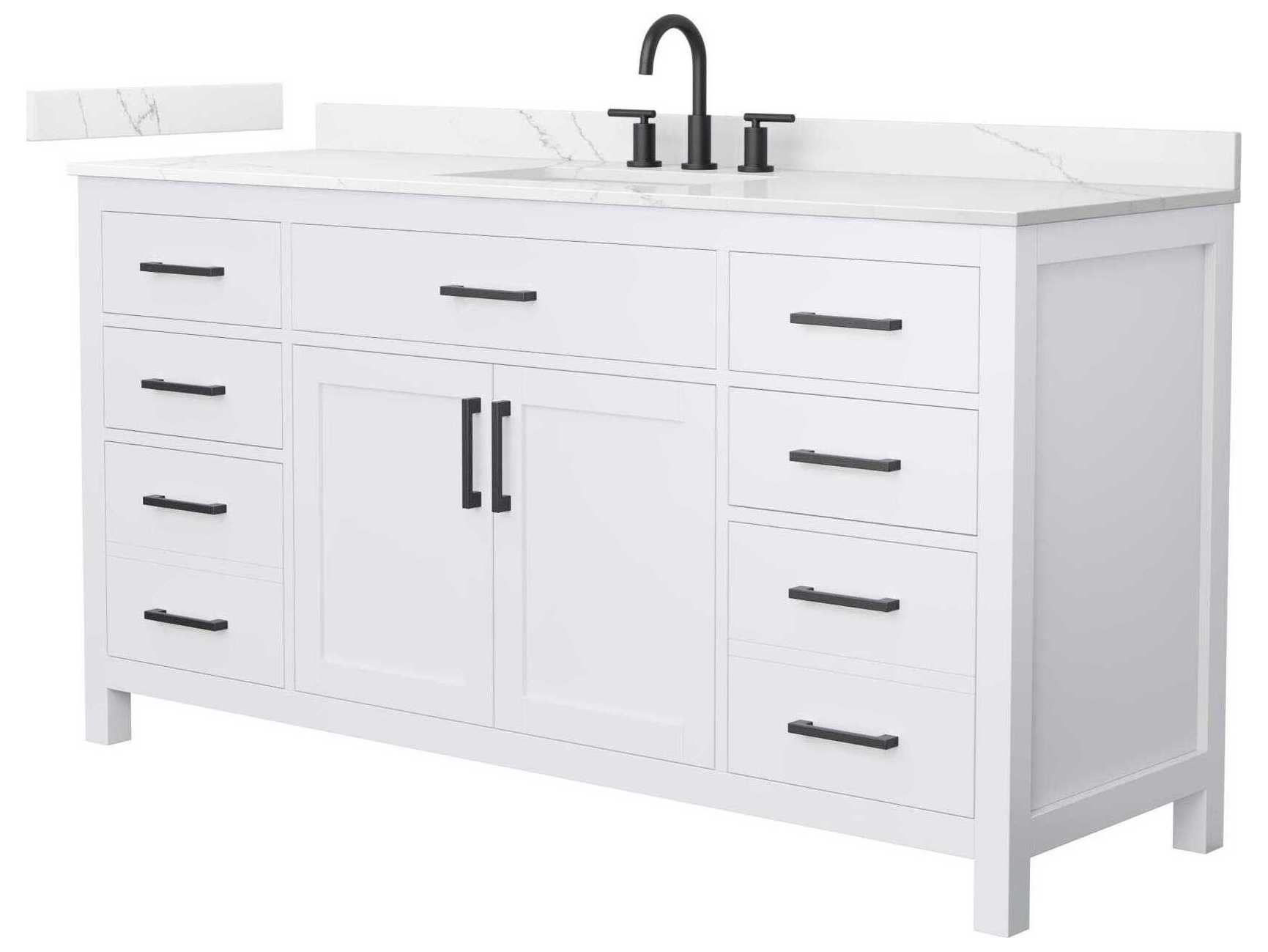 Wyndham Collection Beckett 66" White Vanity