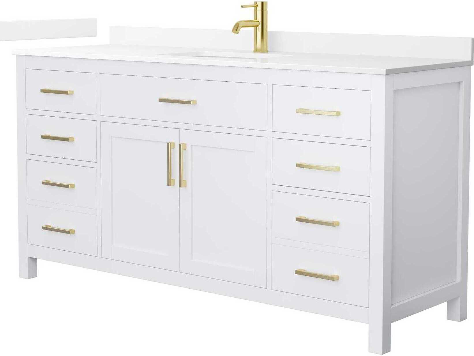 Wyndham Collection Beckett 66" White Vanity
