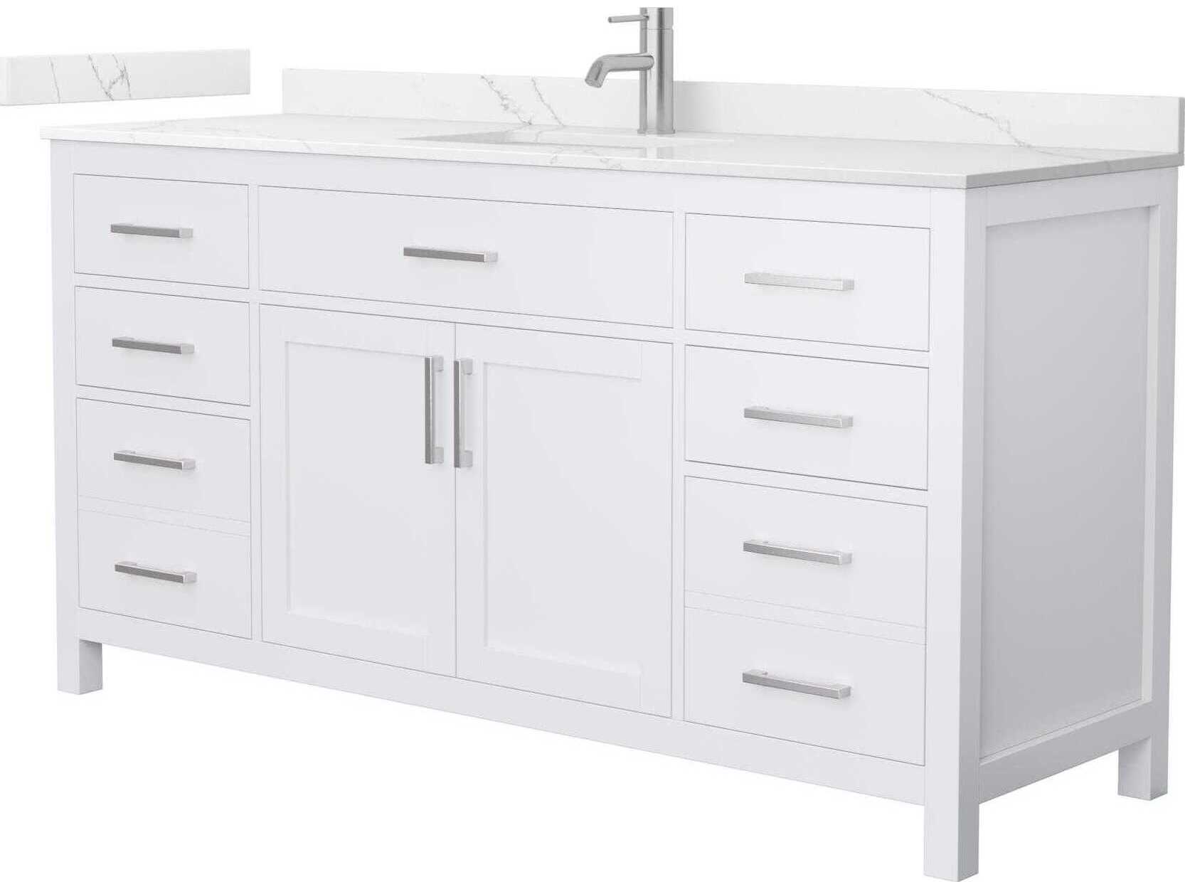 Wyndham Collection Beckett 66" White Vanity