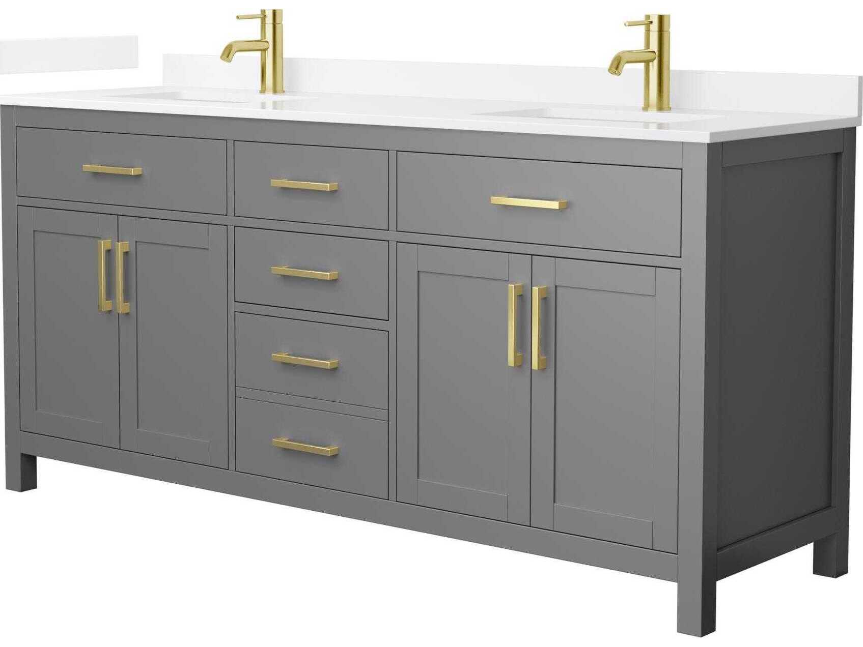 Wyndham Collection Beckett 72" Dark Gray Vanity