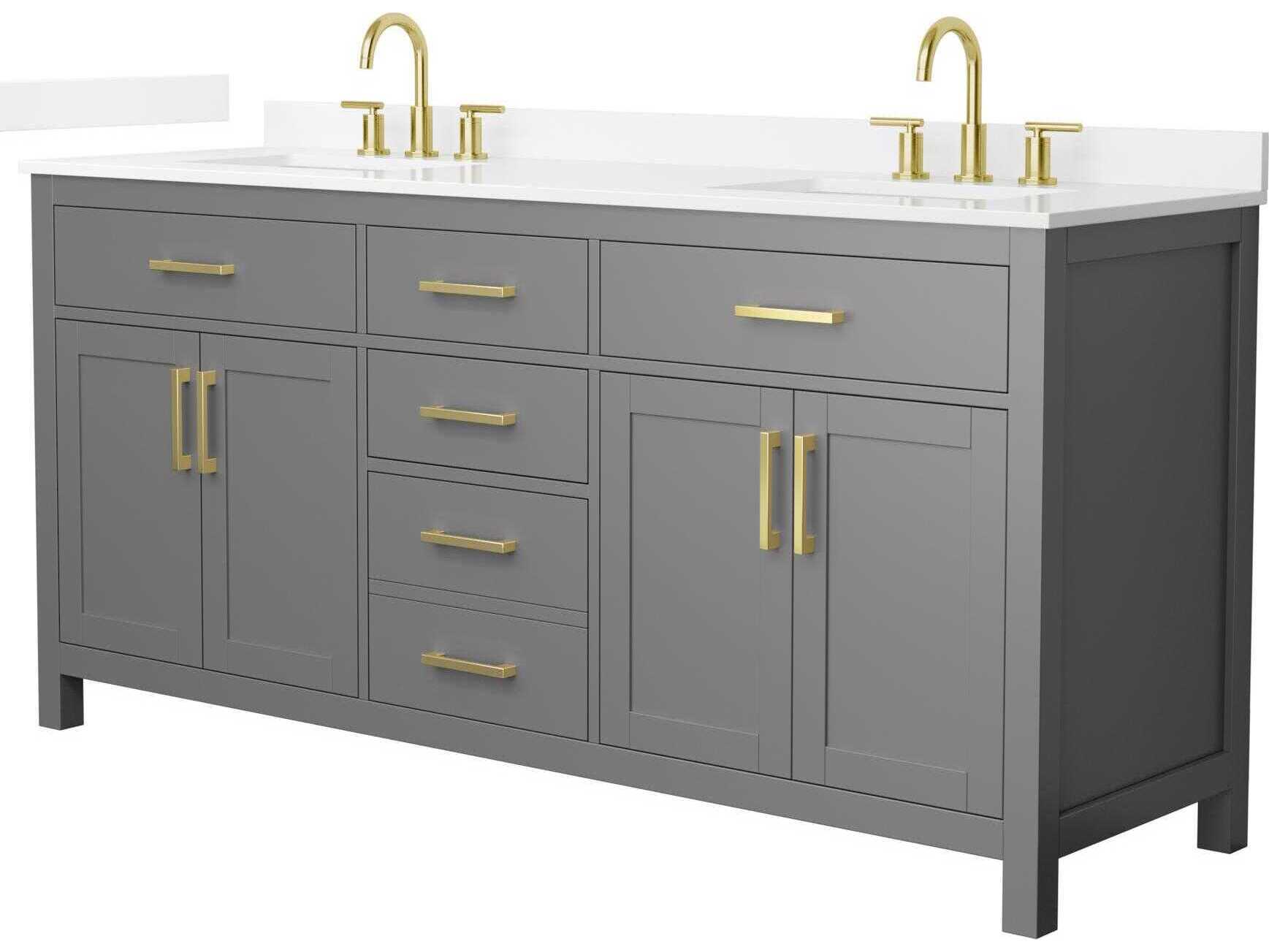 Wyndham Collection Beckett 72" Dark Gray Vanity