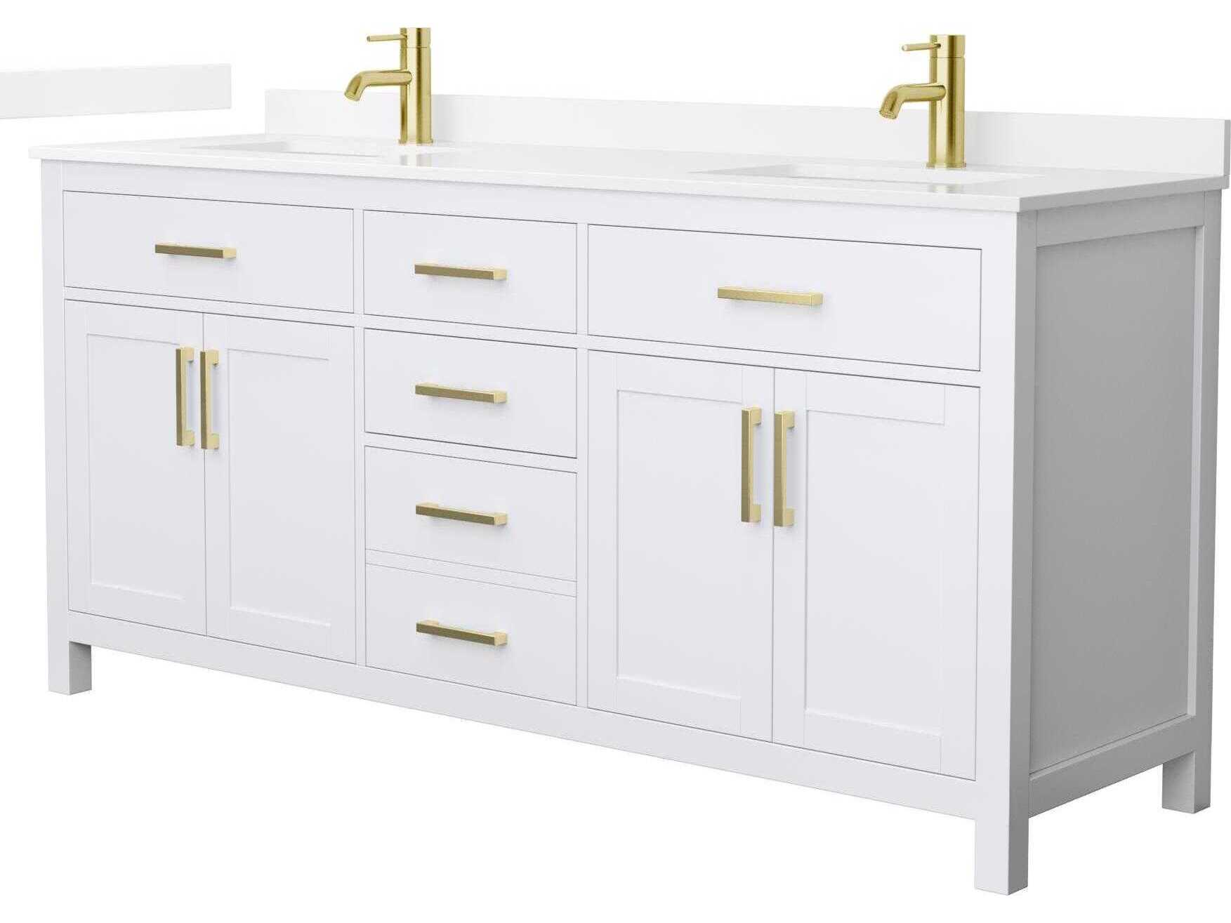 Wyndham Collection Beckett 72" White Vanity