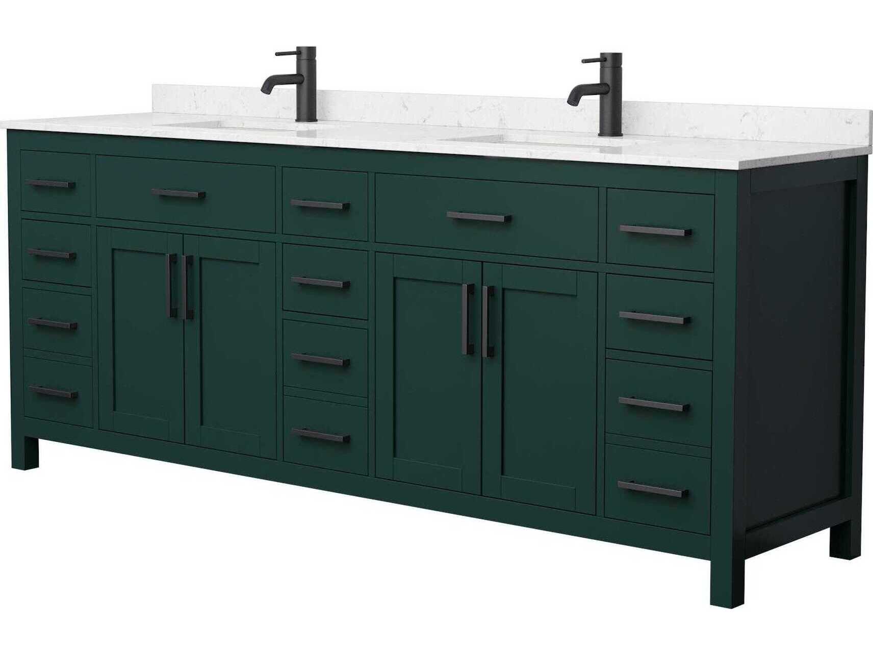 Wyndham Collection Beckett 84" Green Vanity