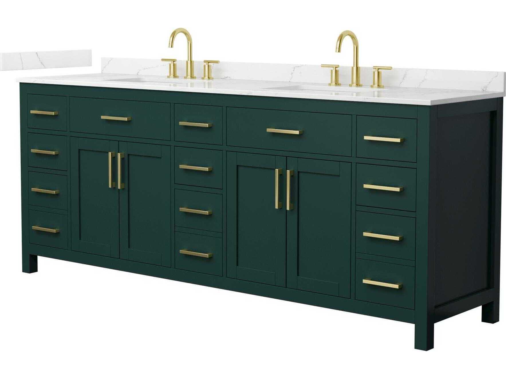 Wyndham Collection Beckett 84" Green Vanity