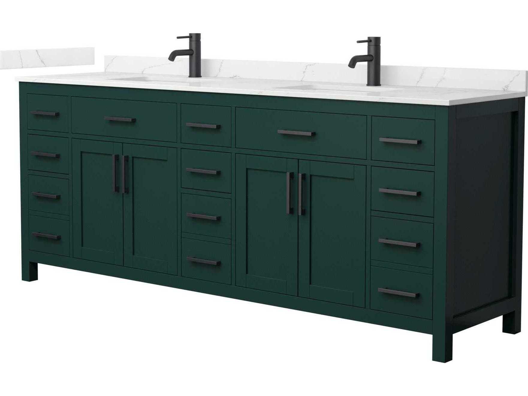 Wyndham Collection Beckett 84" Green Vanity