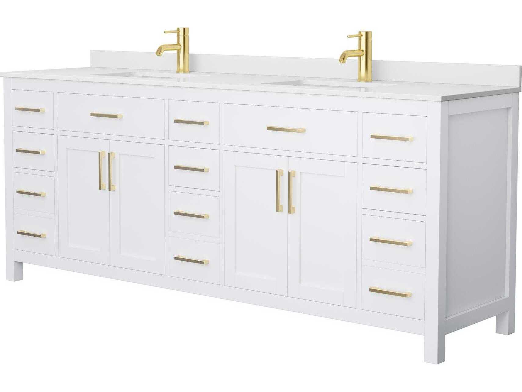 Wyndham Collection Beckett 84" White Vanity