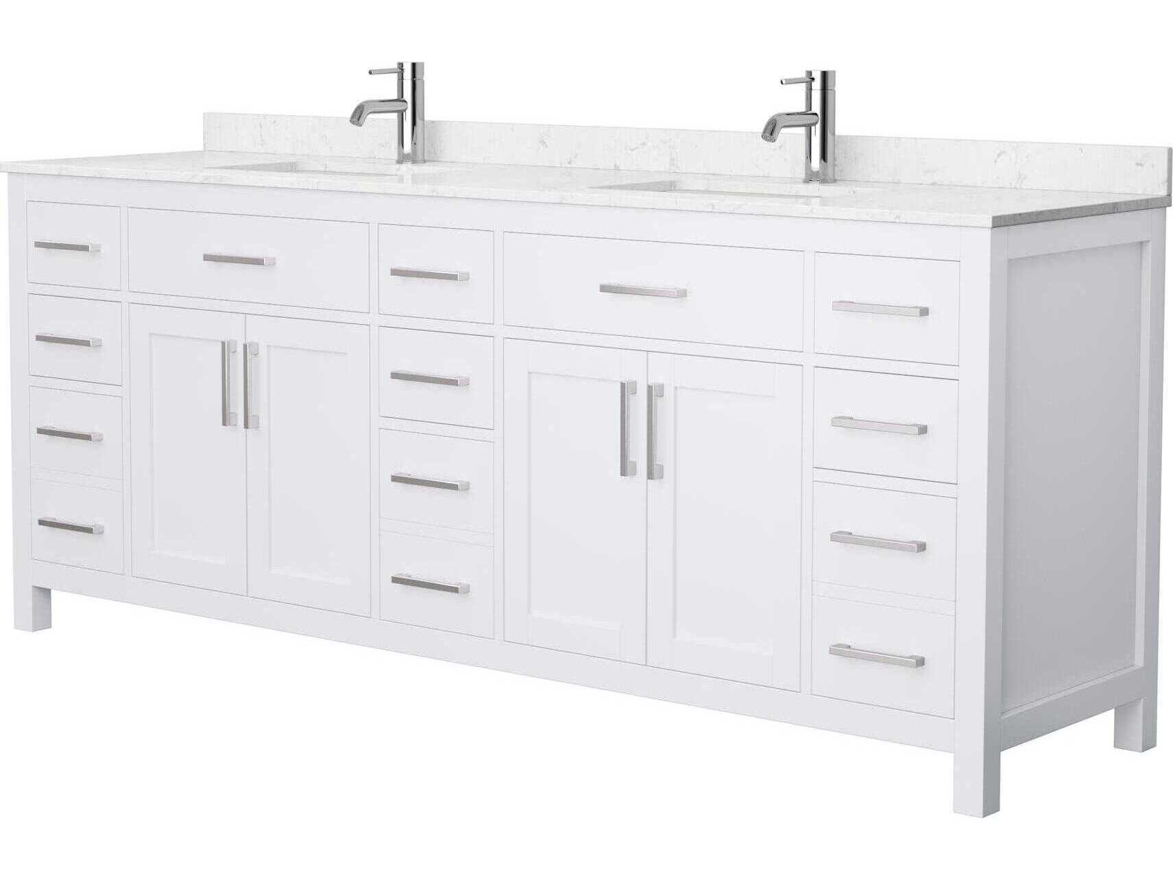 Wyndham Collection Beckett 84" White Vanity