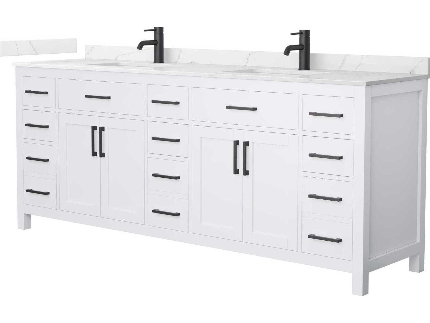 Wyndham Collection Beckett 84" White Vanity