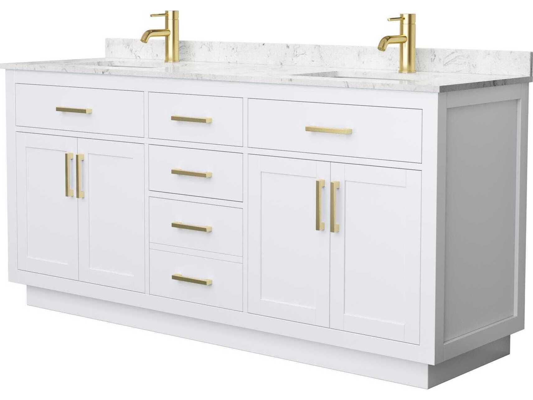 Wyndham Collection Beckett-TK 72" White Vanity with Toe Kick