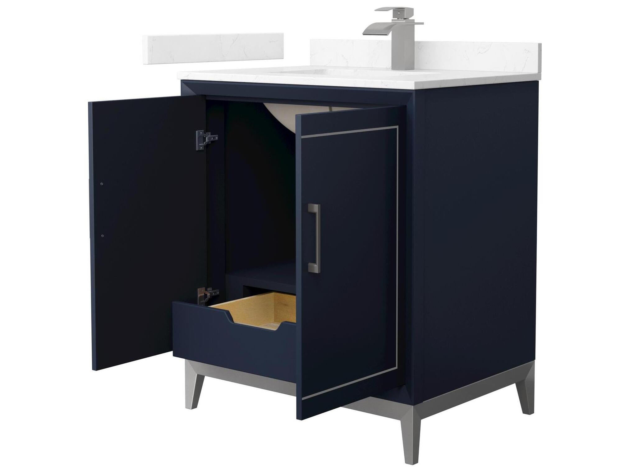 Wyndham Collection Marlena 30" Dark Blue Vanity