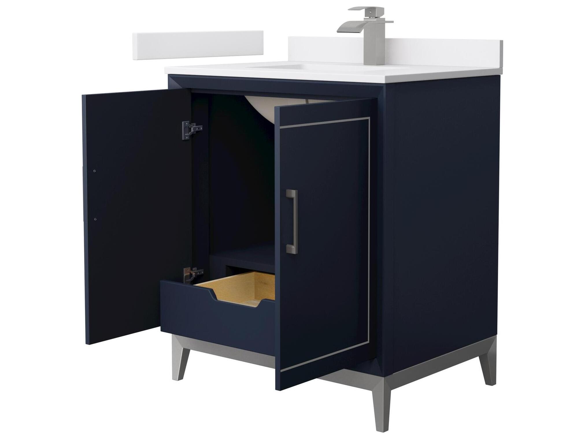 Wyndham Collection Marlena 30" Dark Blue Vanity