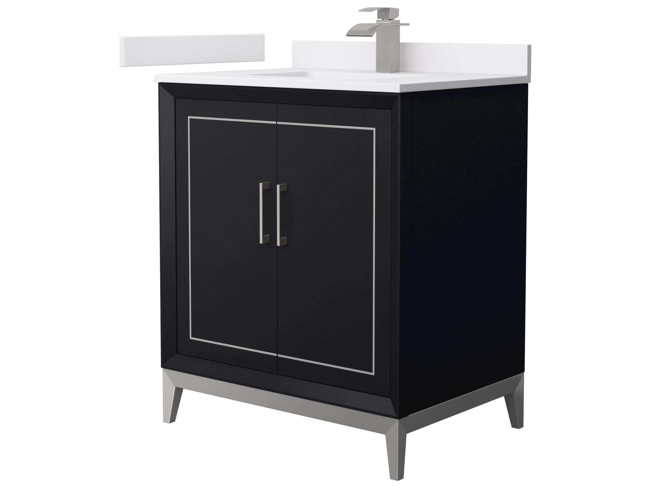 Wyndham Collection Marlena 30" Black Vanity