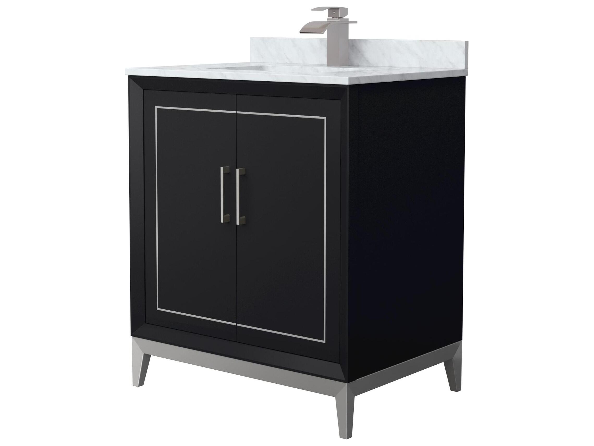 Wyndham Collection Marlena 30" Black Vanity