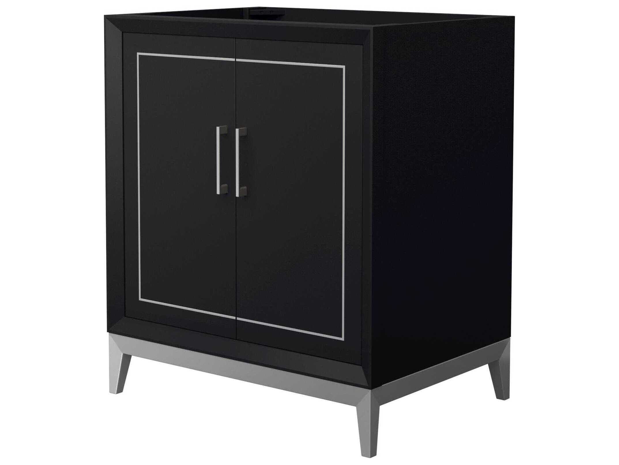 Wyndham Collection Marlena 30" Black Vanity