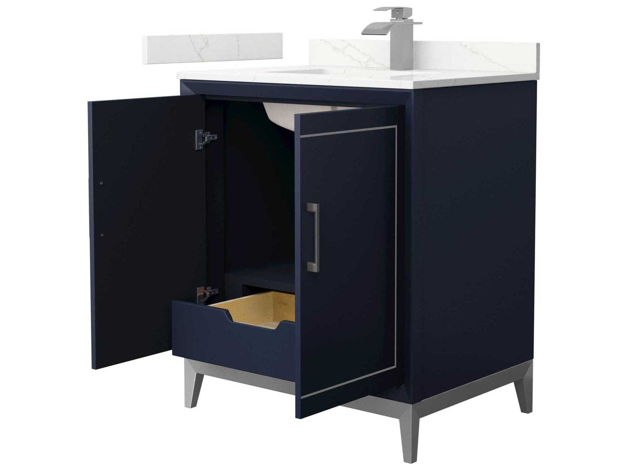 Wyndham Collection Marlena 30" Dark Blue Vanity