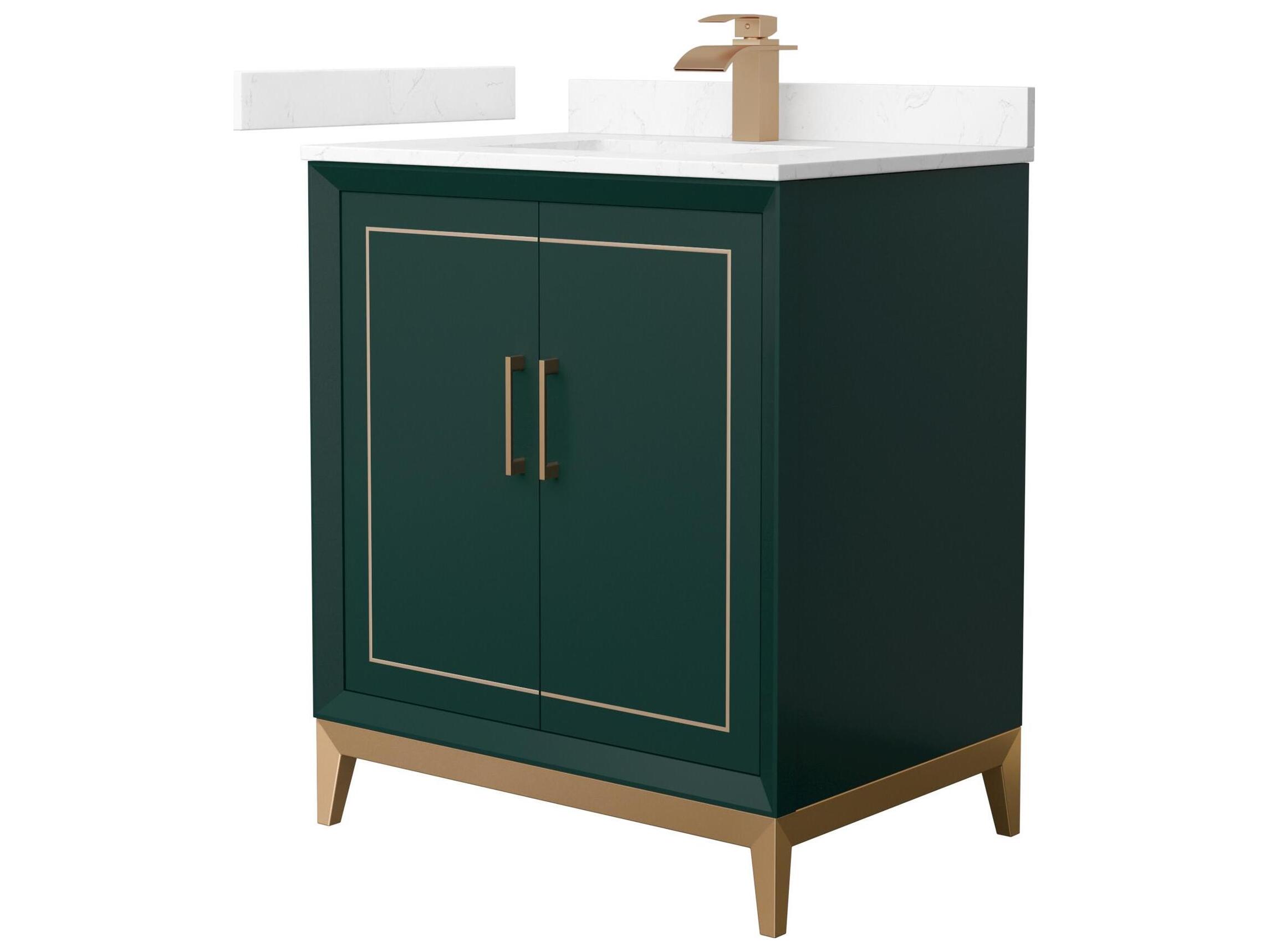 Wyndham Collection Marlena 30" Green Vanity