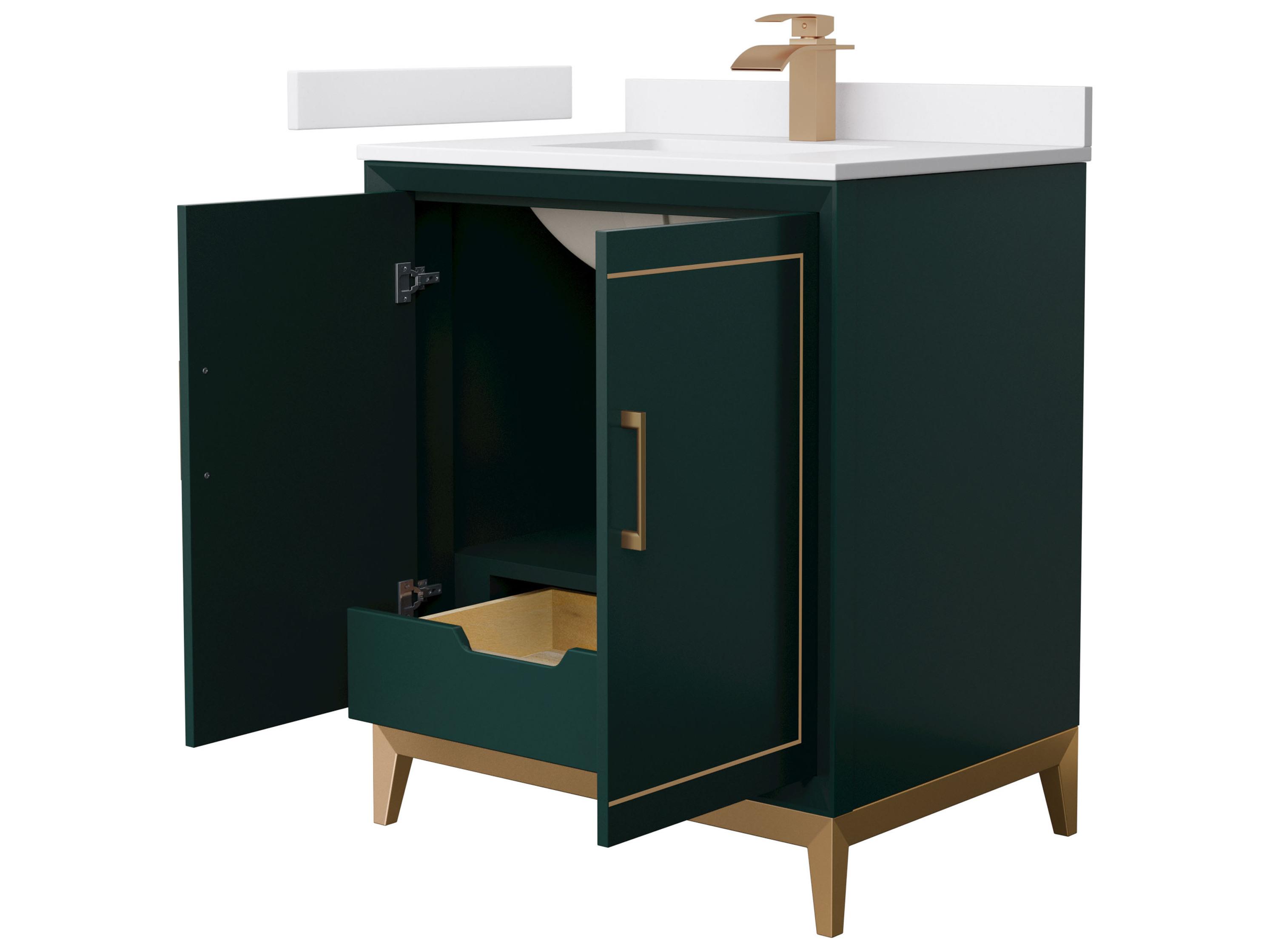 Wyndham Collection Marlena 30" Green Vanity