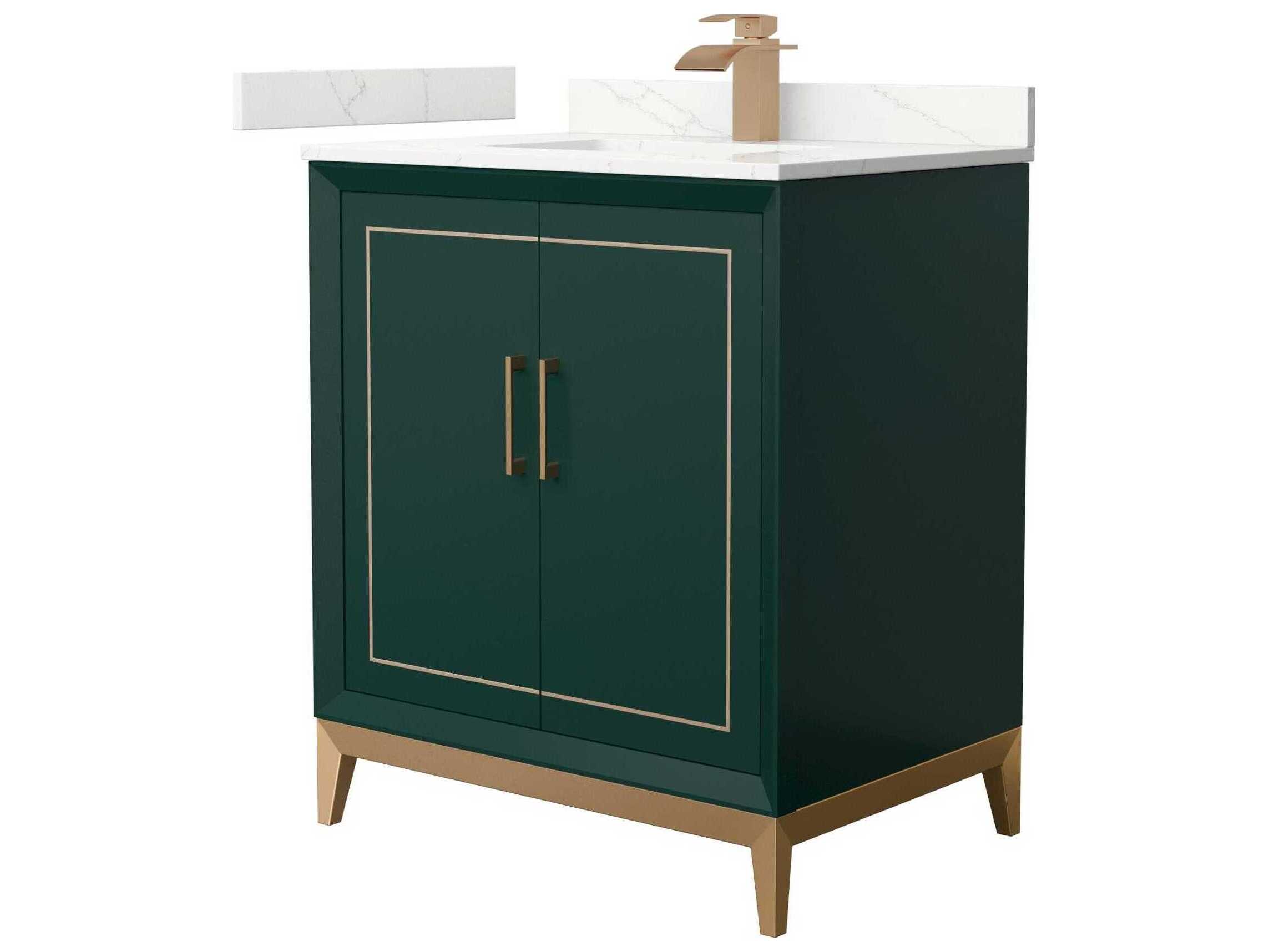 Wyndham Collection Marlena 30" Green Vanity