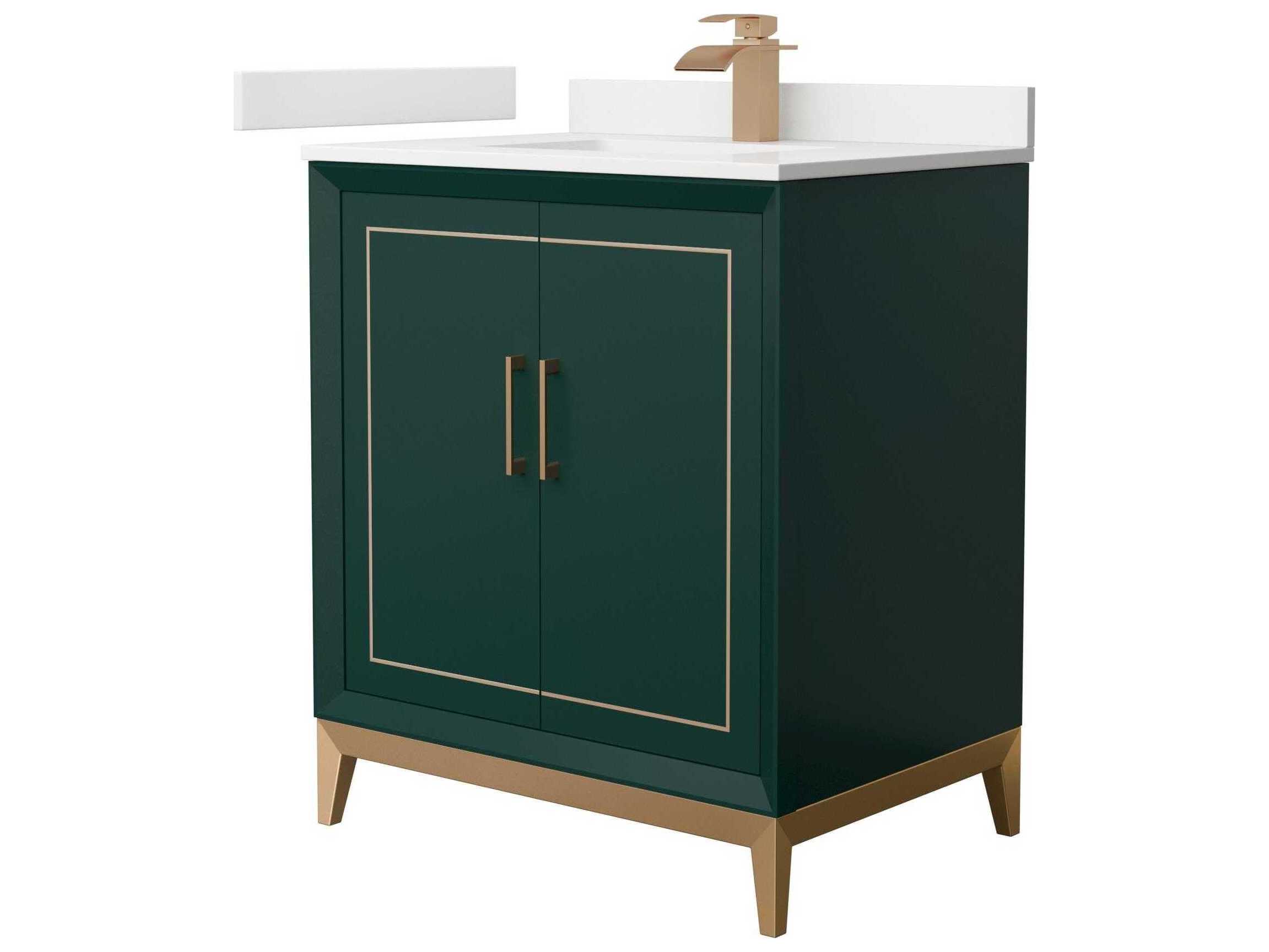 Wyndham Collection Marlena 30" Green Vanity