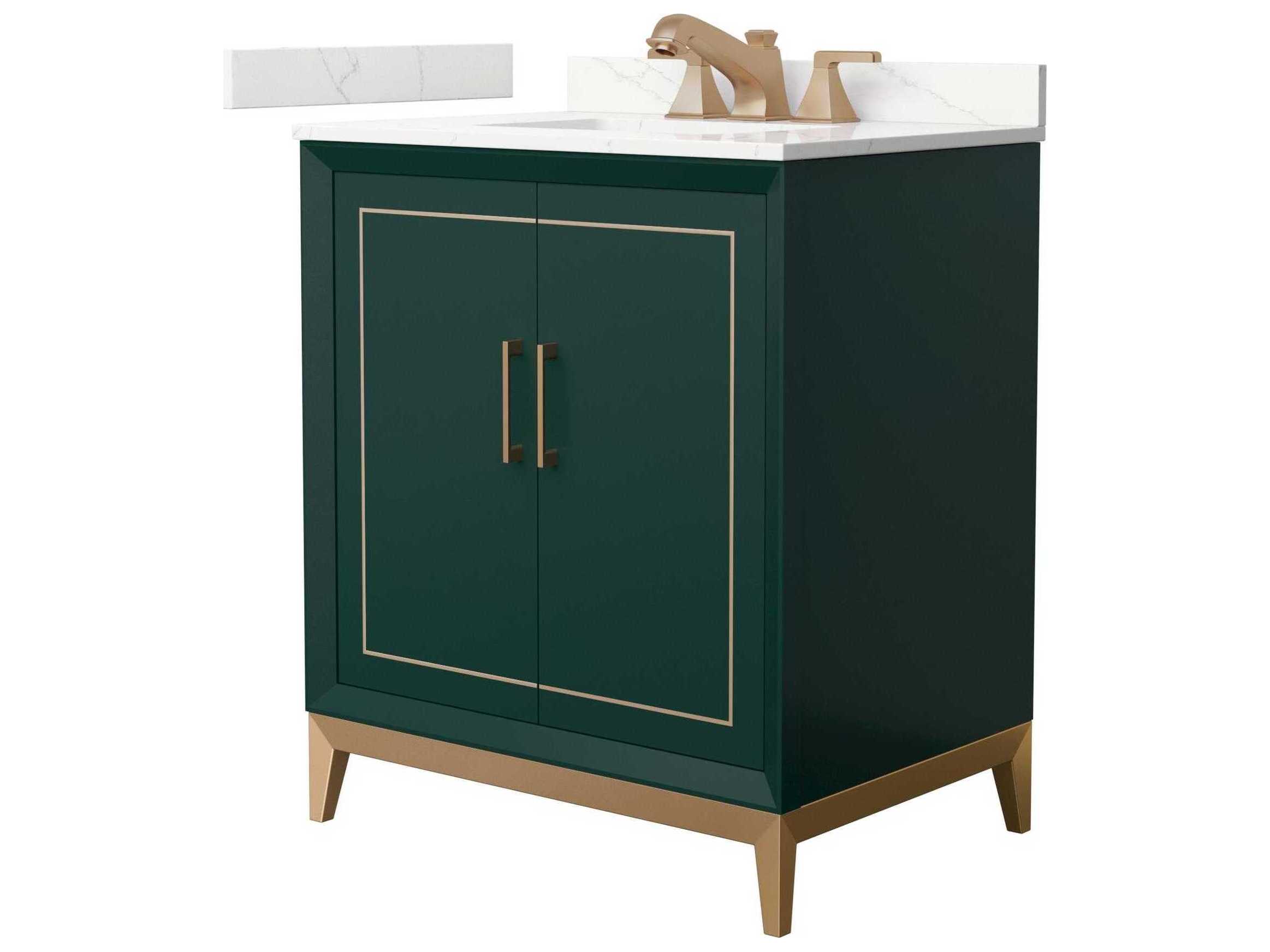 Wyndham Collection Marlena 30" Green Vanity