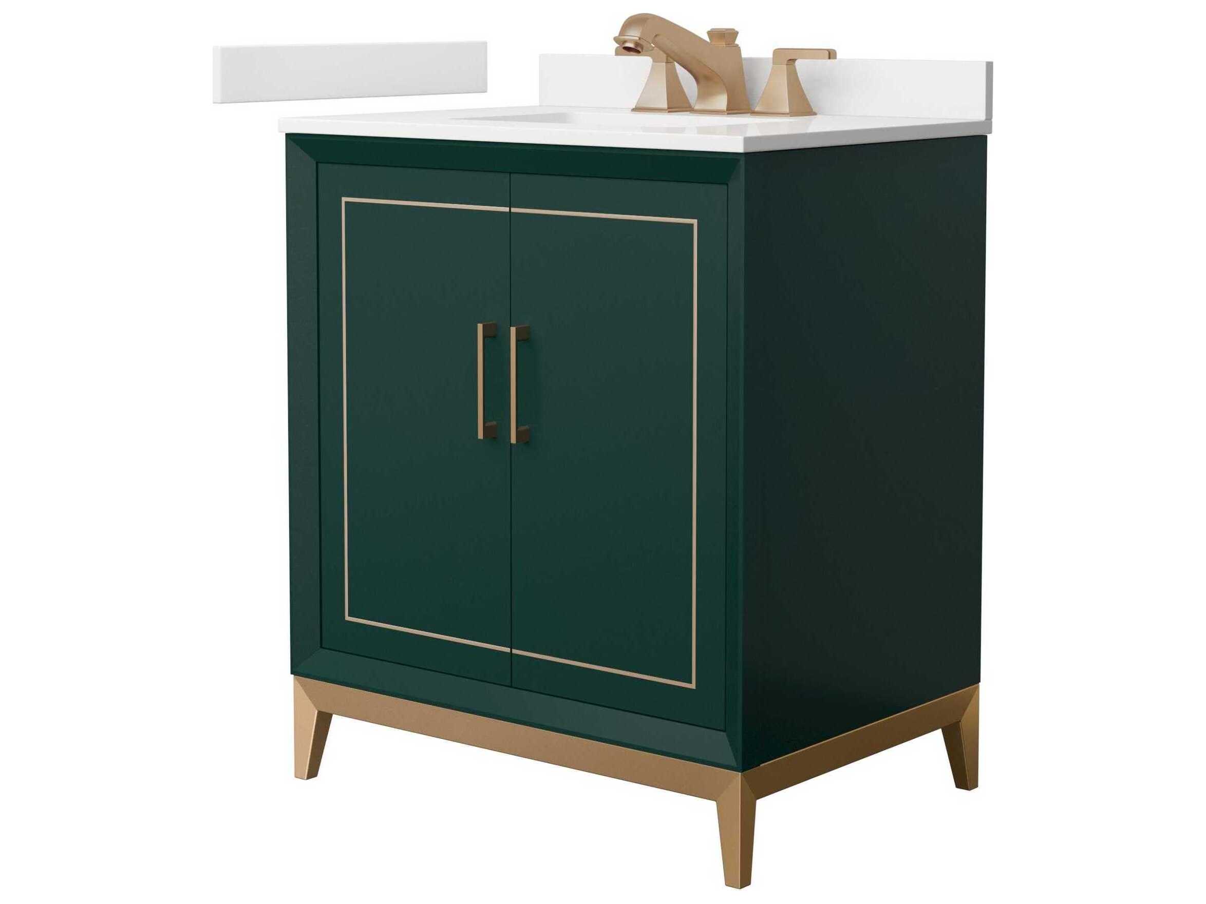 Wyndham Collection Marlena 30" Green Vanity