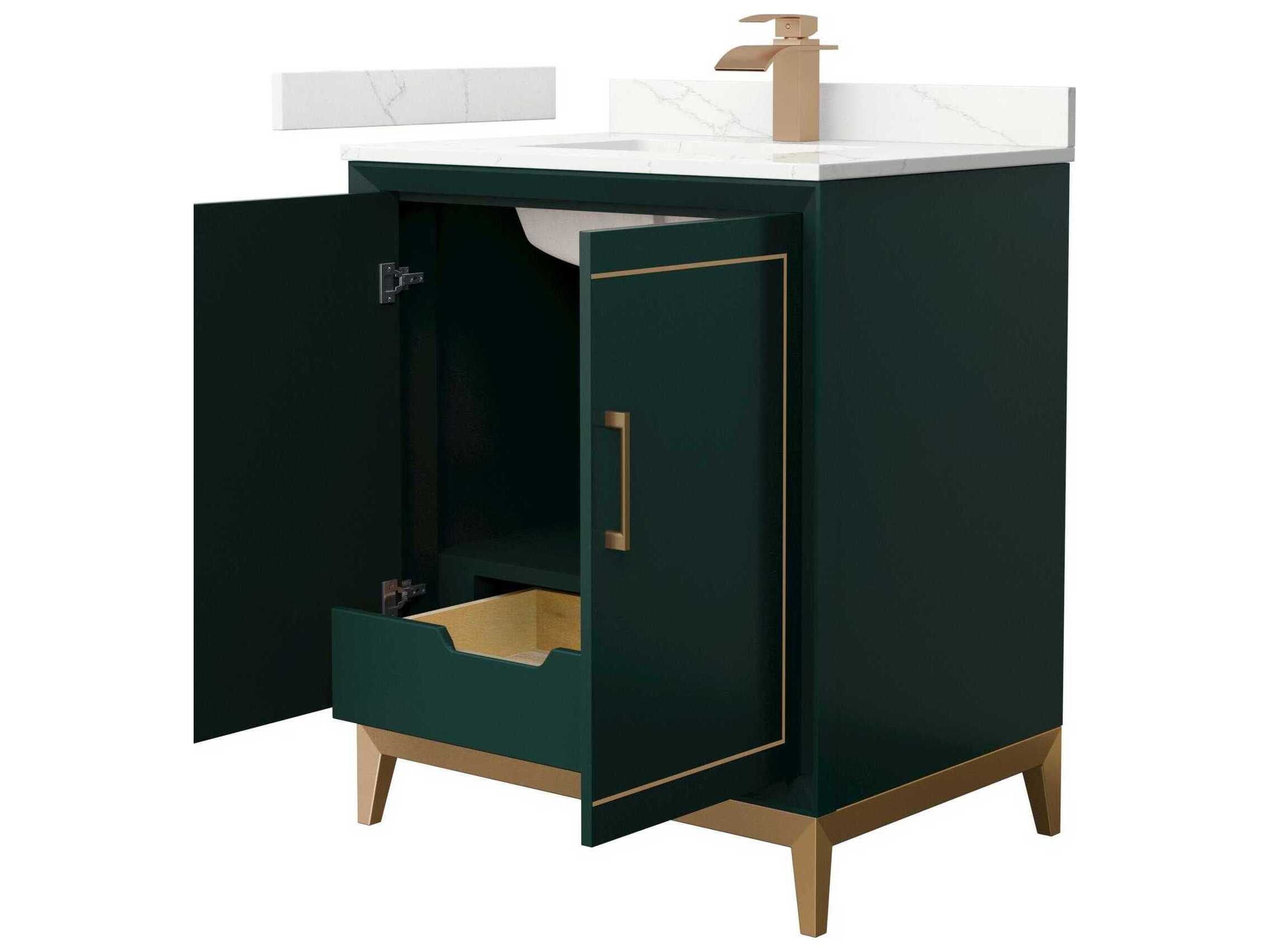 Wyndham Collection Marlena 30" Green Vanity