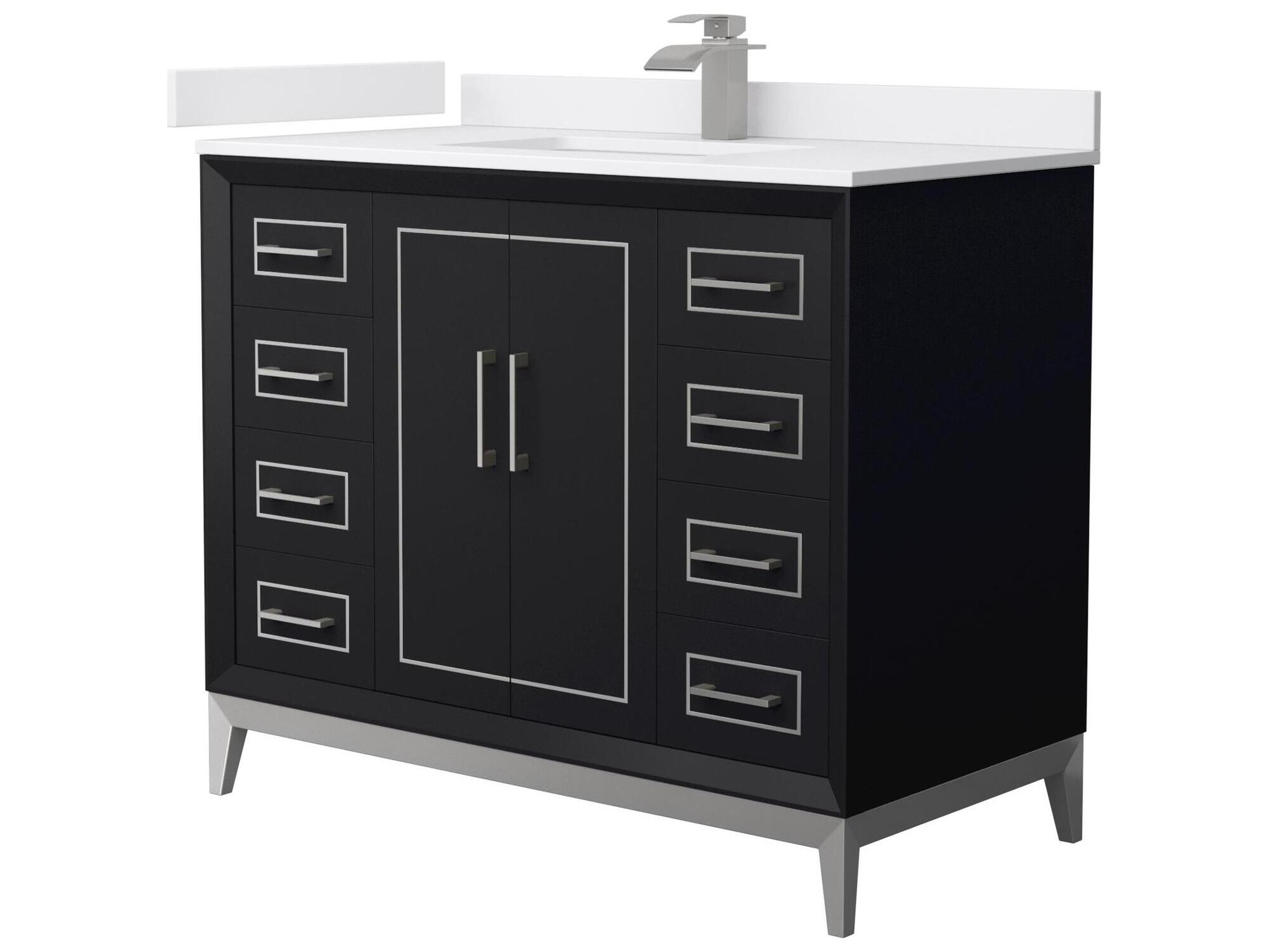 Wyndham Collection Marlena 42" Black Vanity