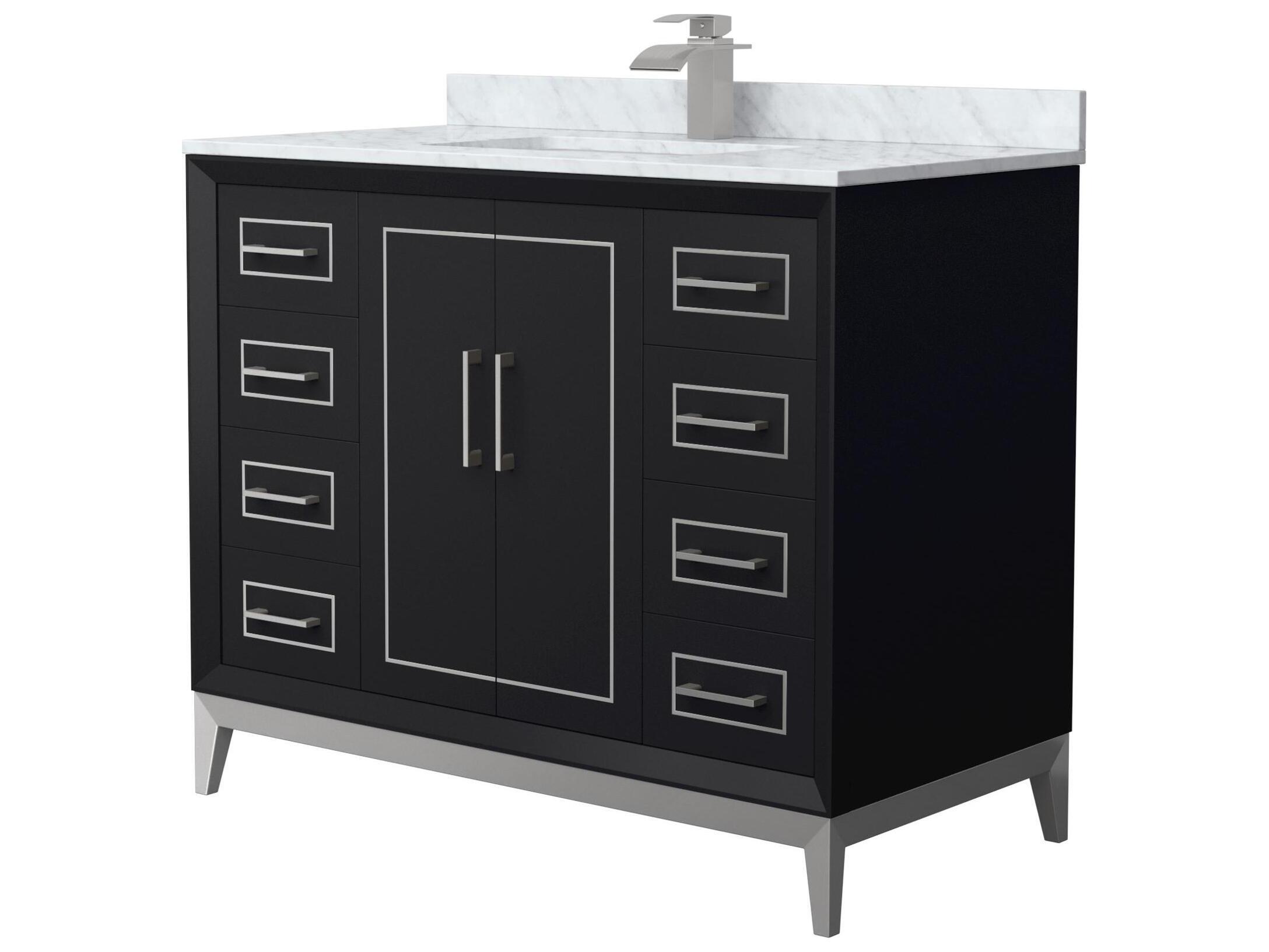 Wyndham Collection Marlena 42" Black Vanity