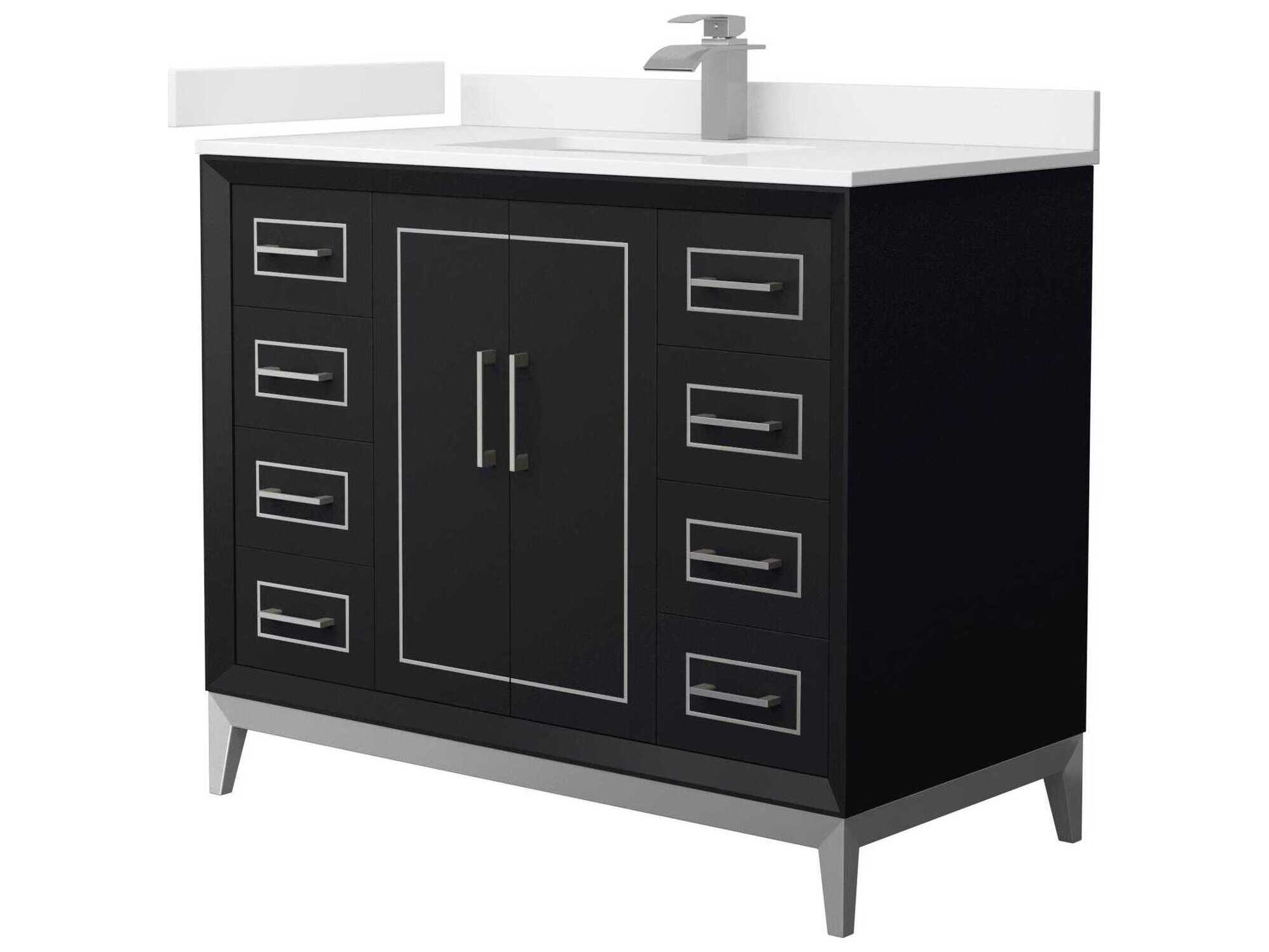 Wyndham Collection Marlena 42" Black Vanity