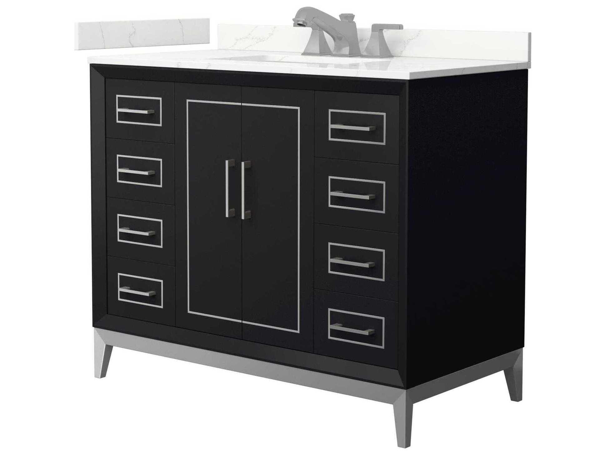 Wyndham Collection Marlena 42" Black Vanity