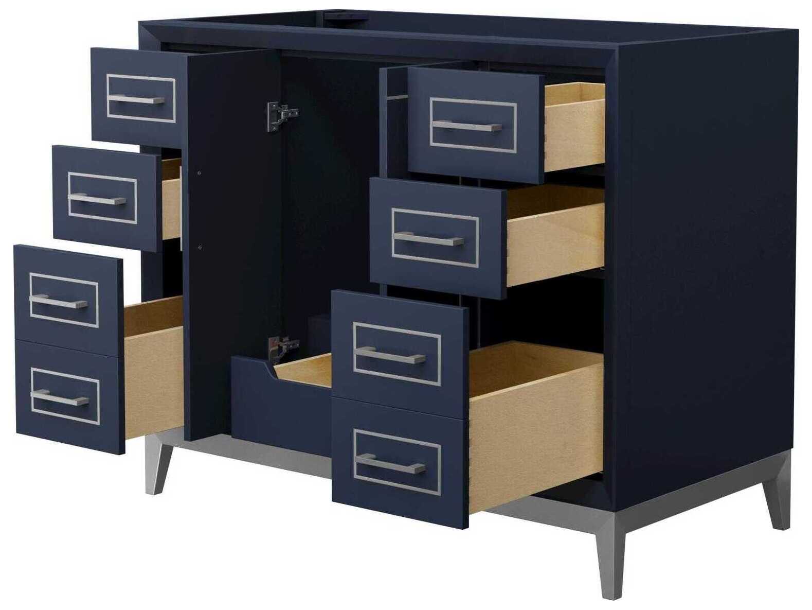 Wyndham Collection Marlena 42" Dark Blue Vanity