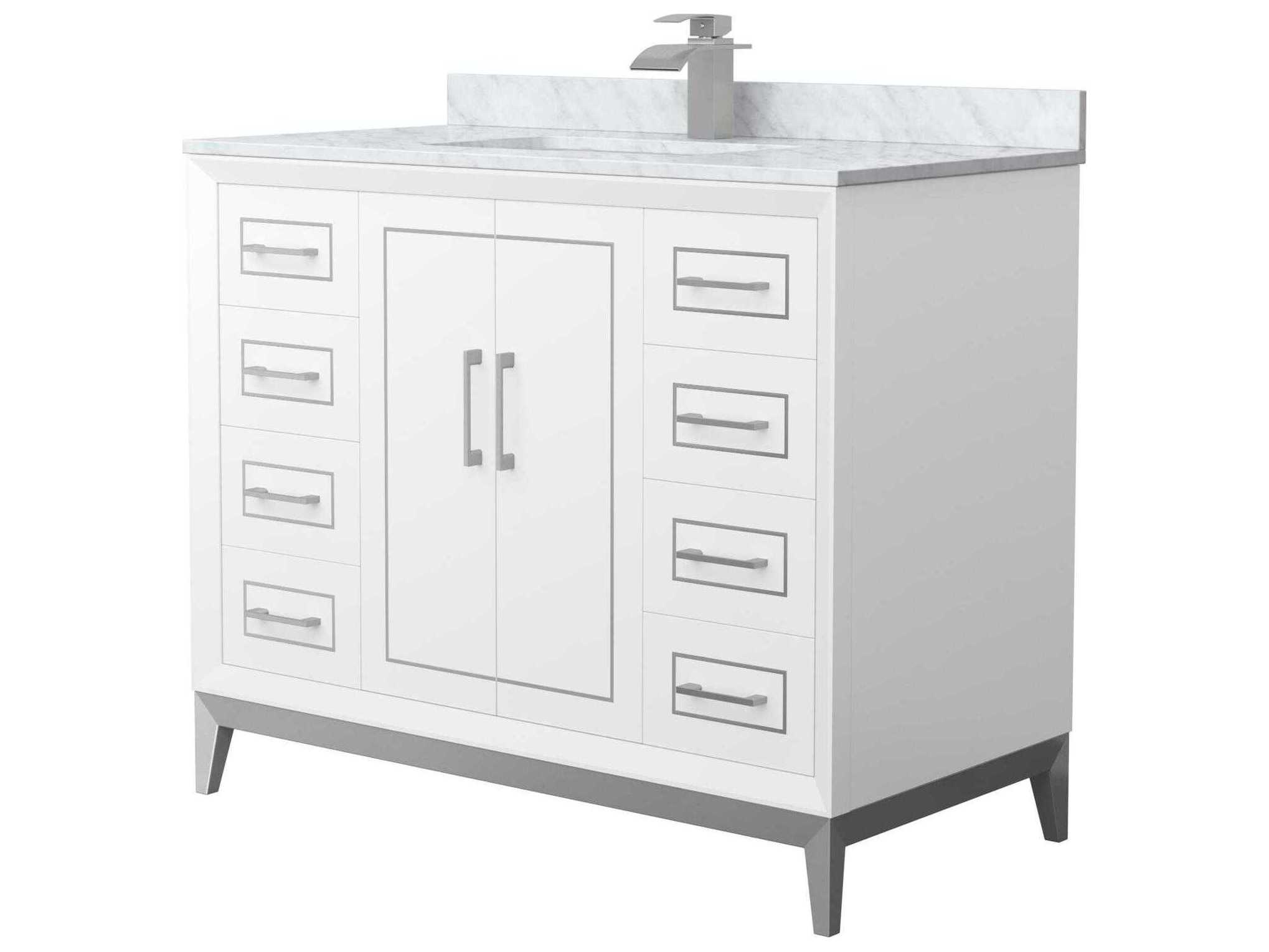Wyndham Collection Marlena 42" White Vanity