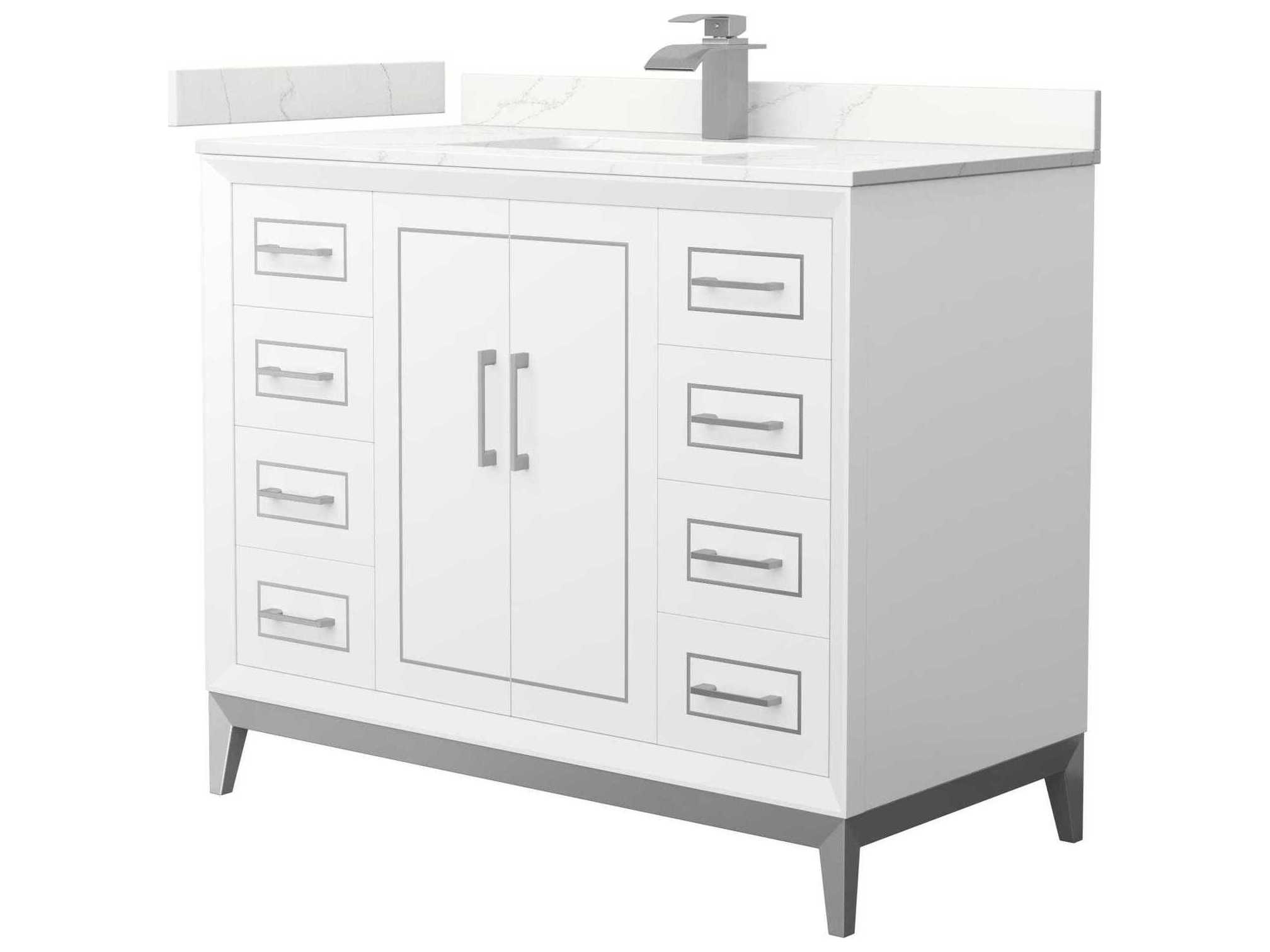 Wyndham Collection Marlena 42" White Vanity