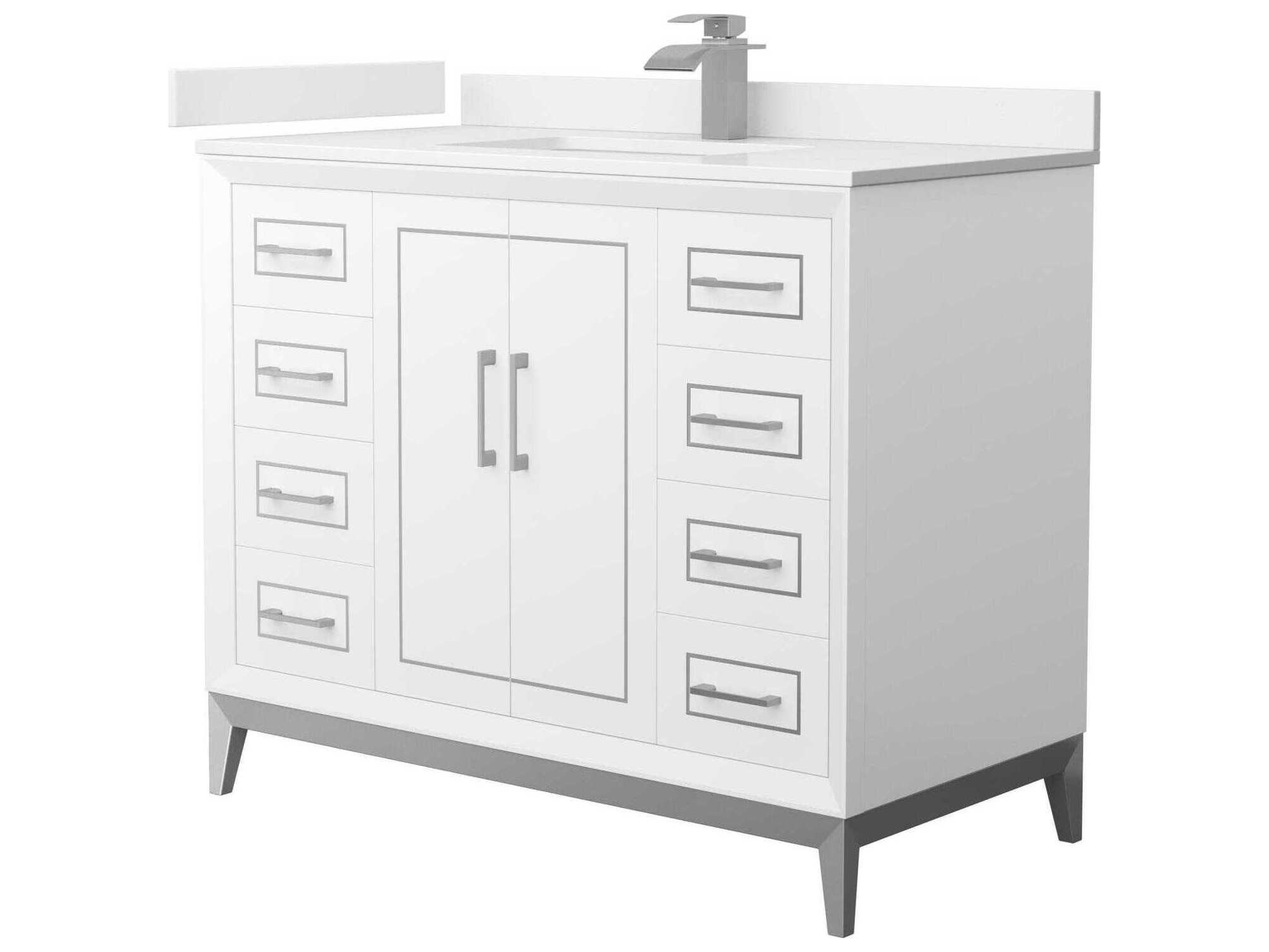 Wyndham Collection Marlena 42" White Vanity