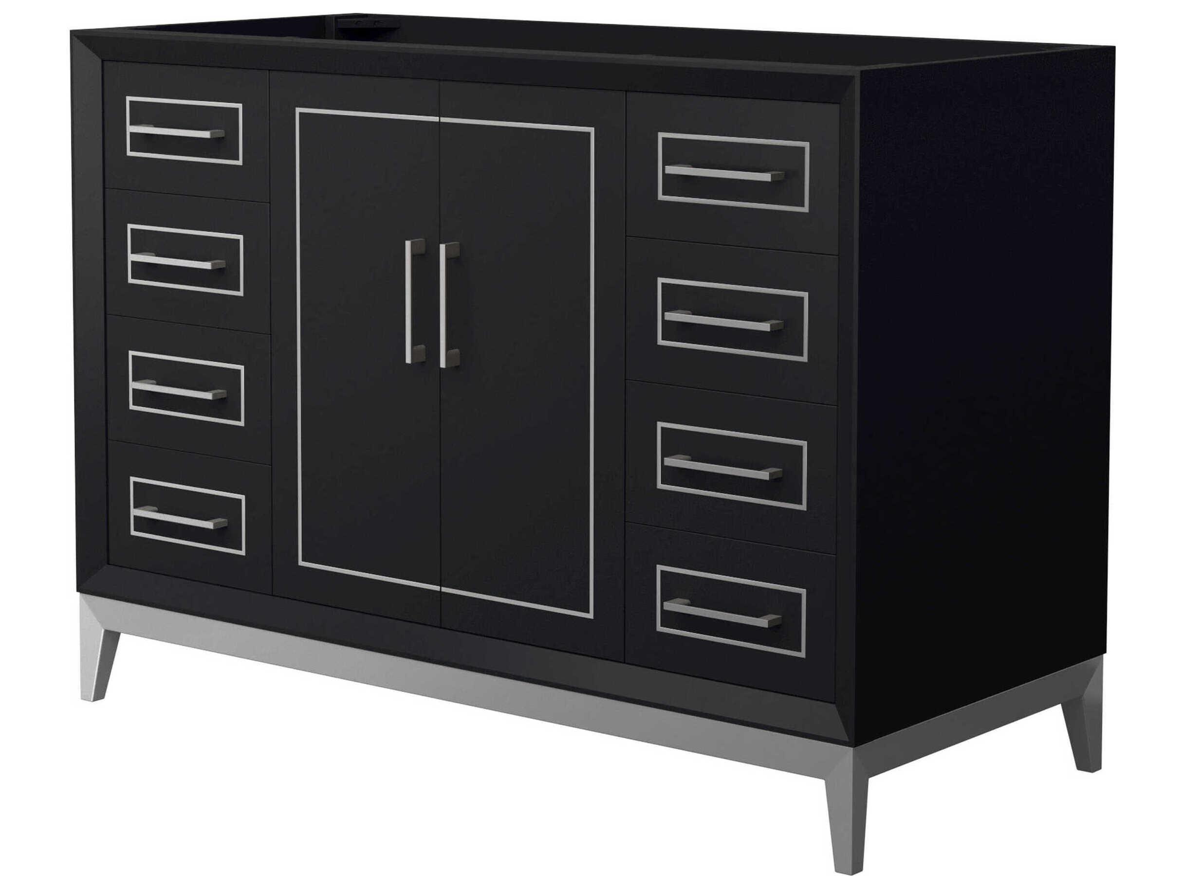 Wyndham Collection Marlena 48" Black Vanity
