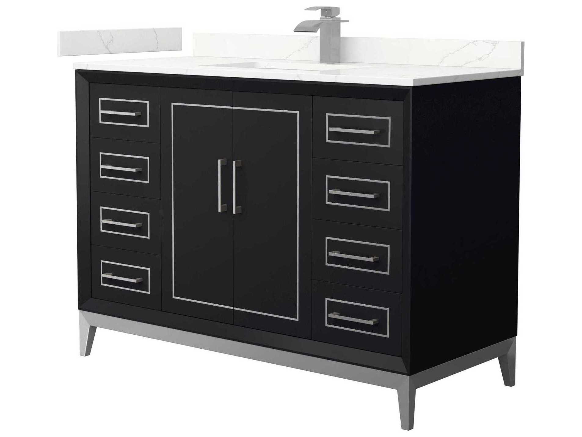 Wyndham Collection Marlena 48" Black Vanity
