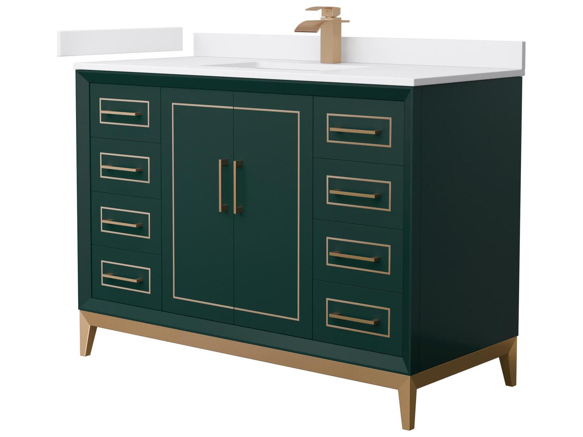 Wyndham Collection Marlena 48" Green Vanity