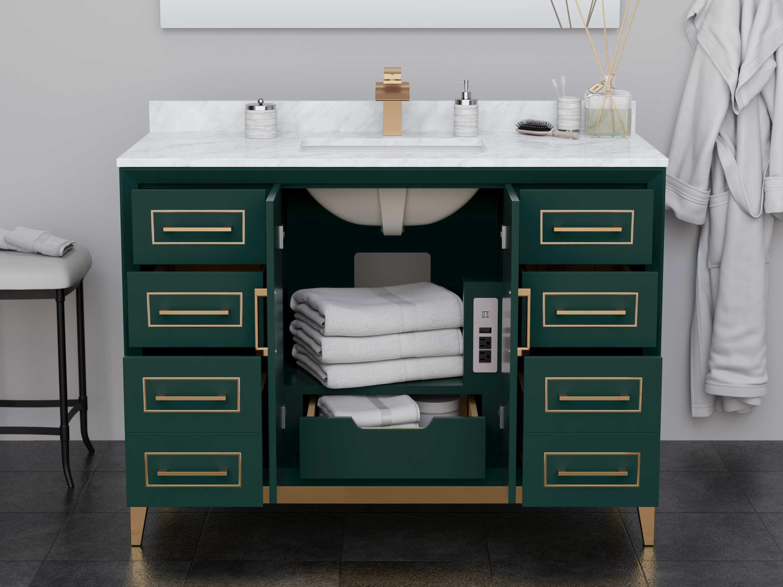 Wyndham Collection Marlena 48" Green Vanity