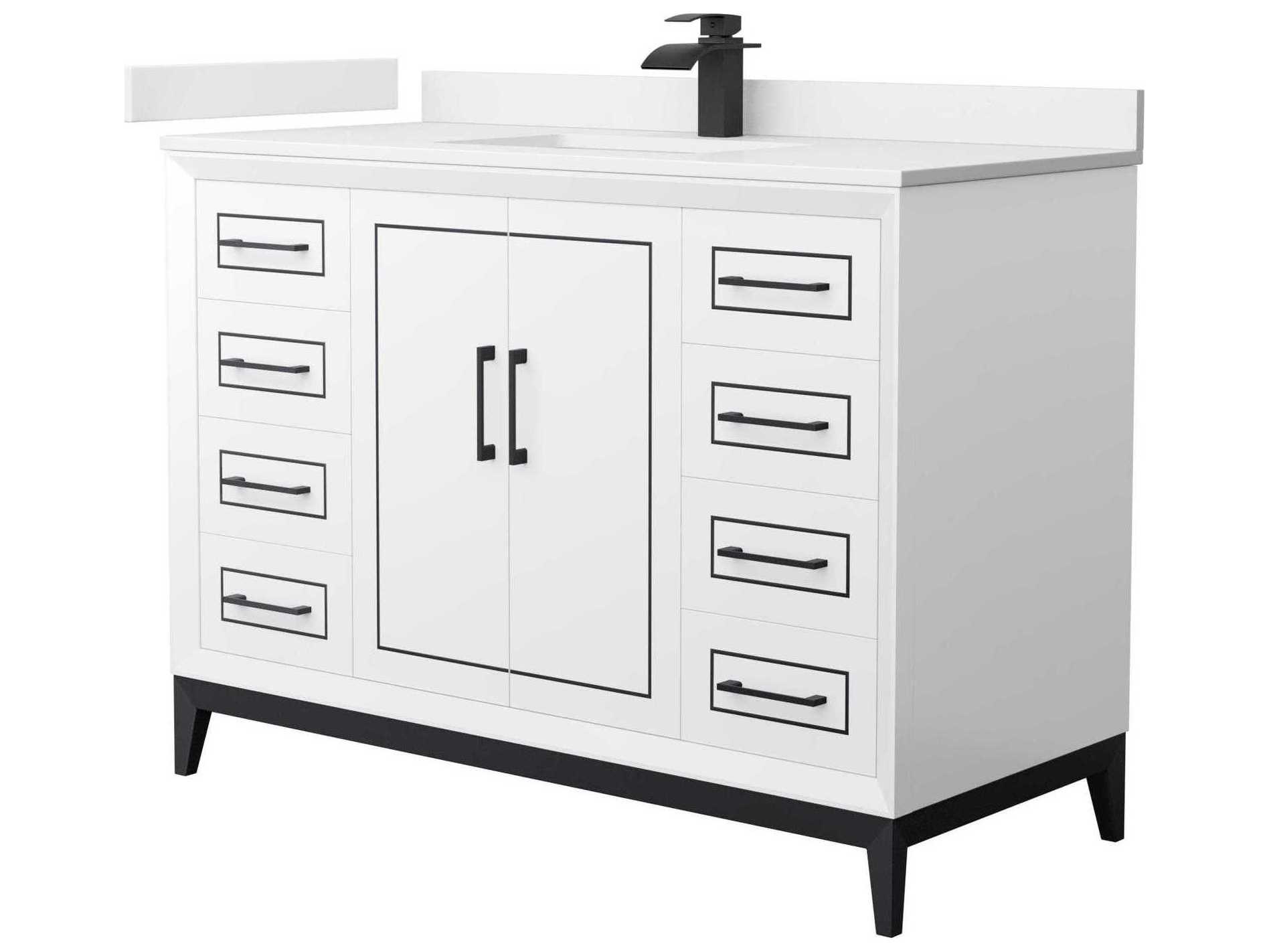 Wyndham Collection Marlena 48" White Vanity