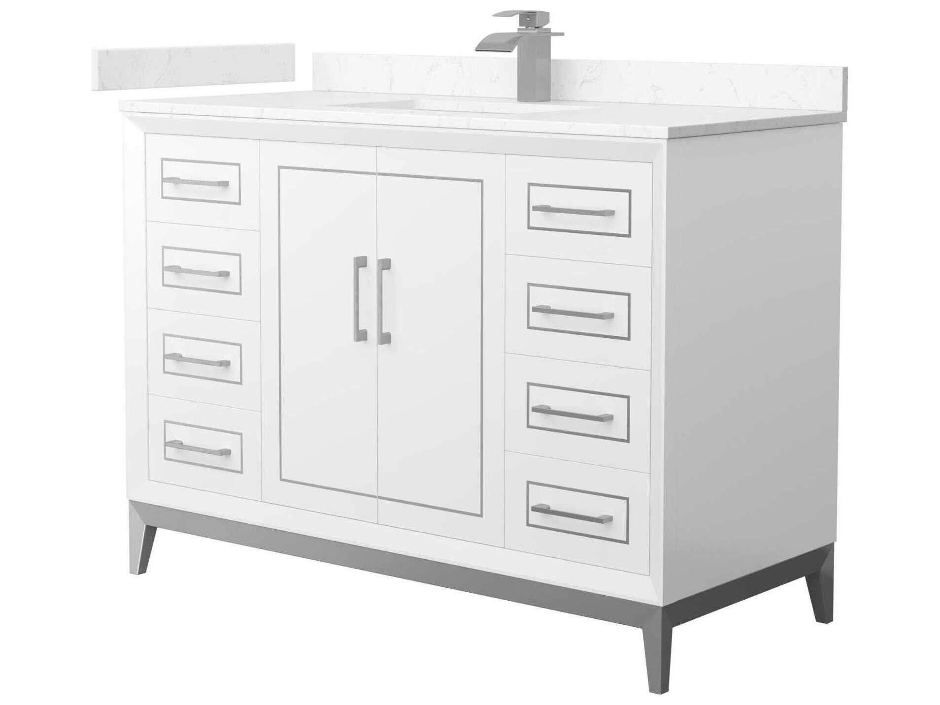 Wyndham Collection Marlena 48" White Vanity