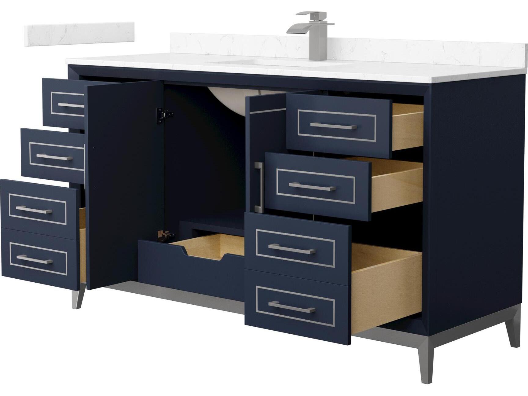 Wyndham Collection Marlena 60" Dark Blue Vanity