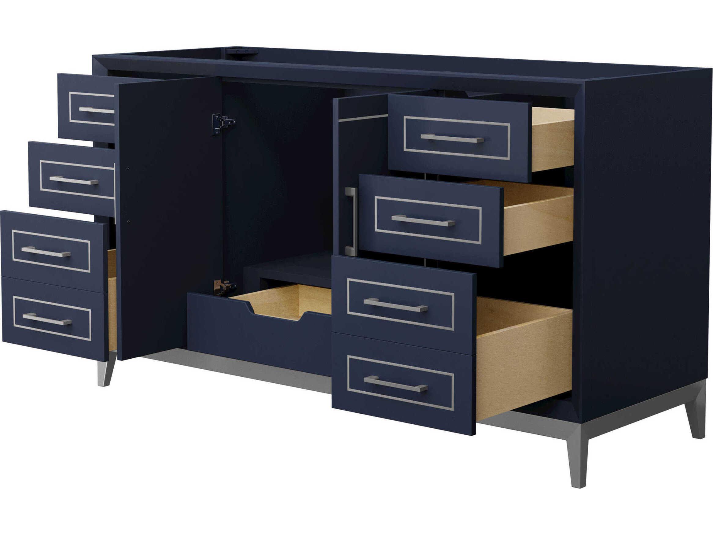 Wyndham Collection Marlena 60" Dark Blue Vanity