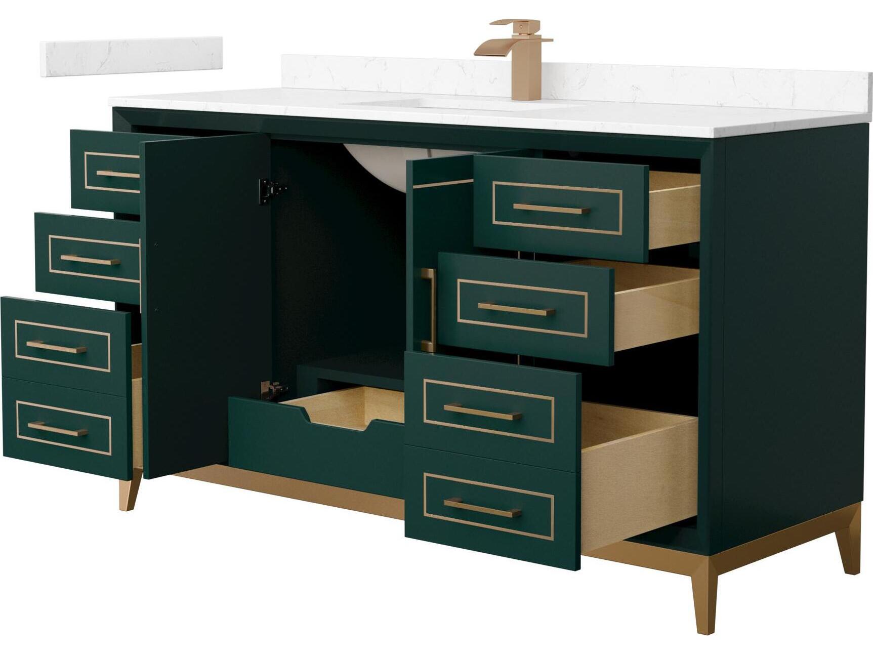 Wyndham Collection Marlena 60" Green Vanity