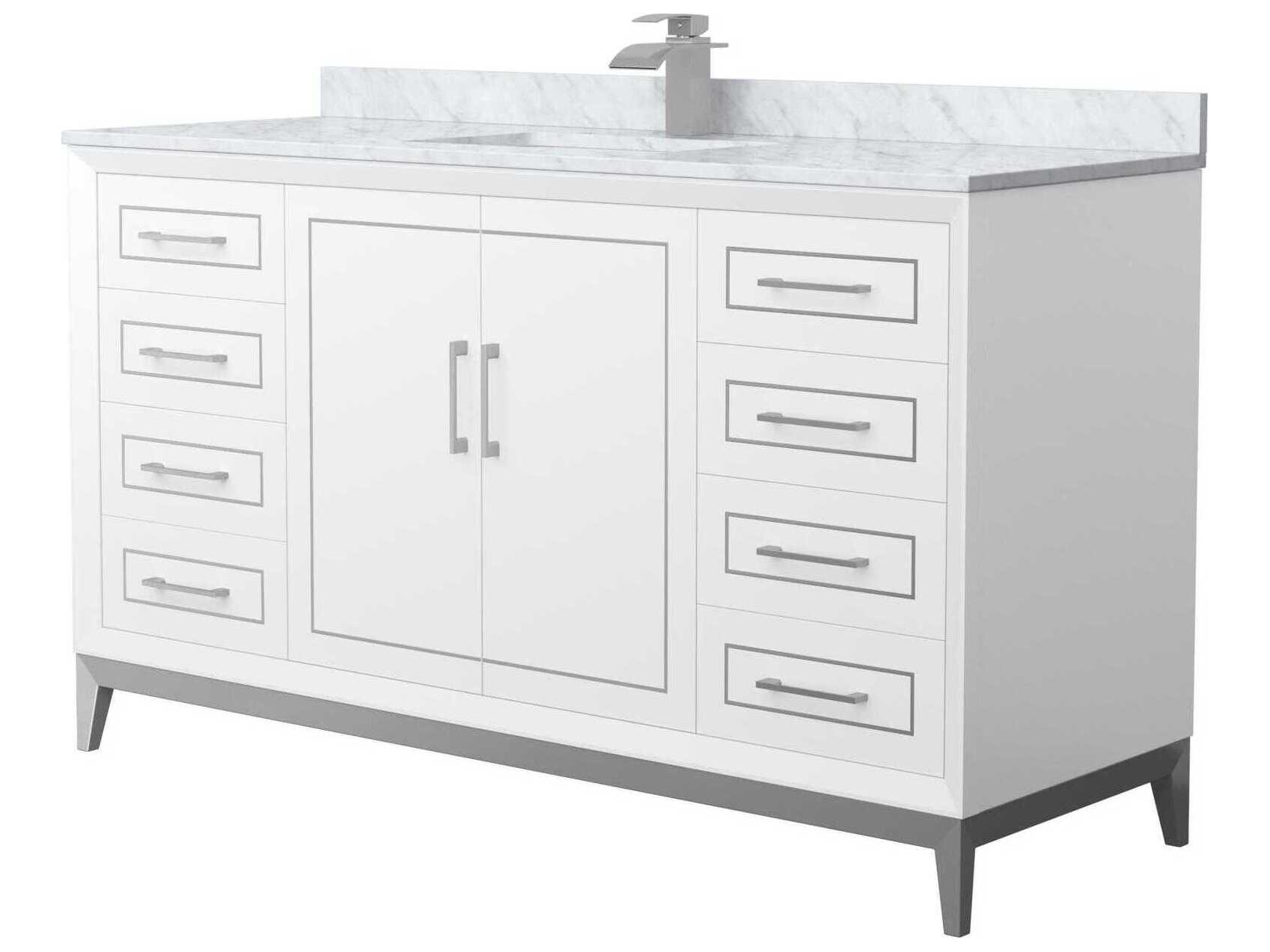 Wyndham Collection Marlena 60" White Vanity