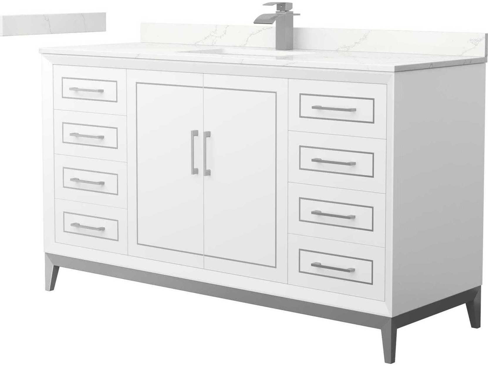 Wyndham Collection Marlena 60" White Vanity