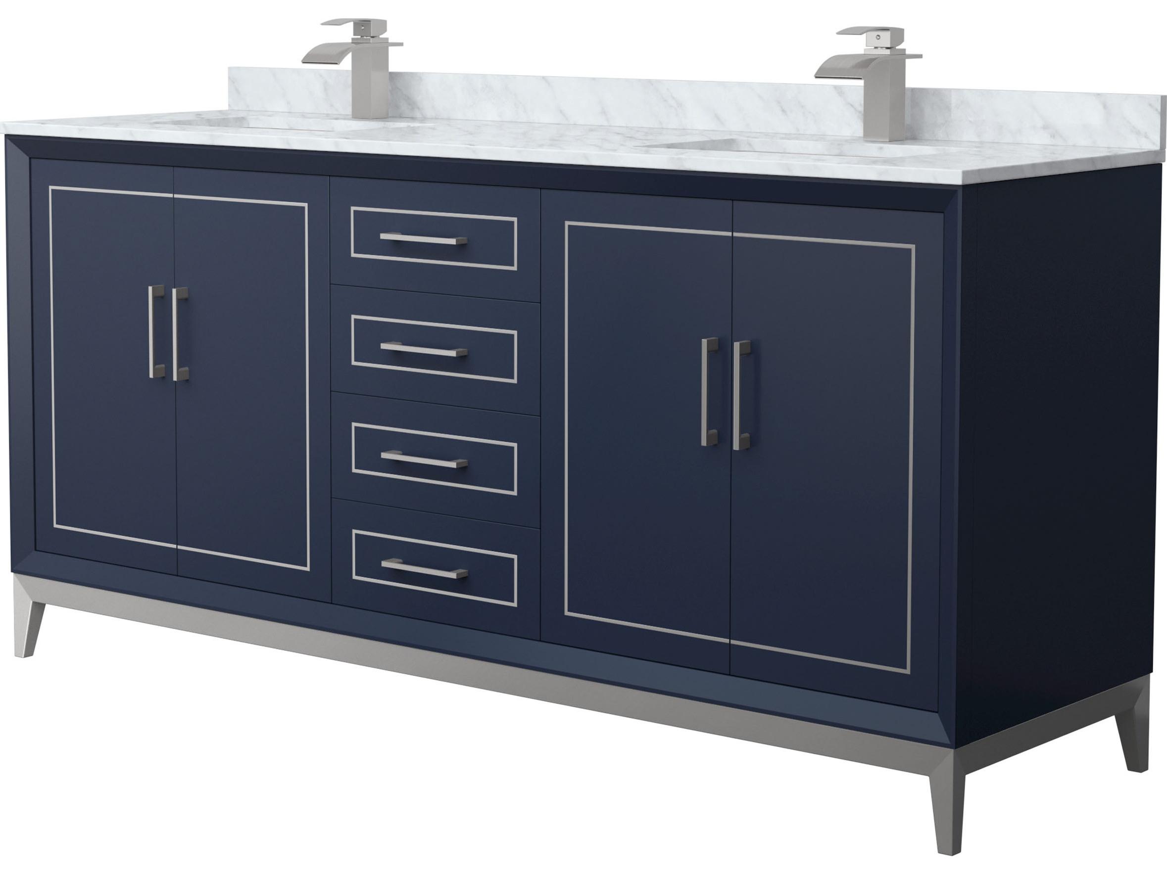 Wyndham Collection Marlena 72" Dark Blue Vanity