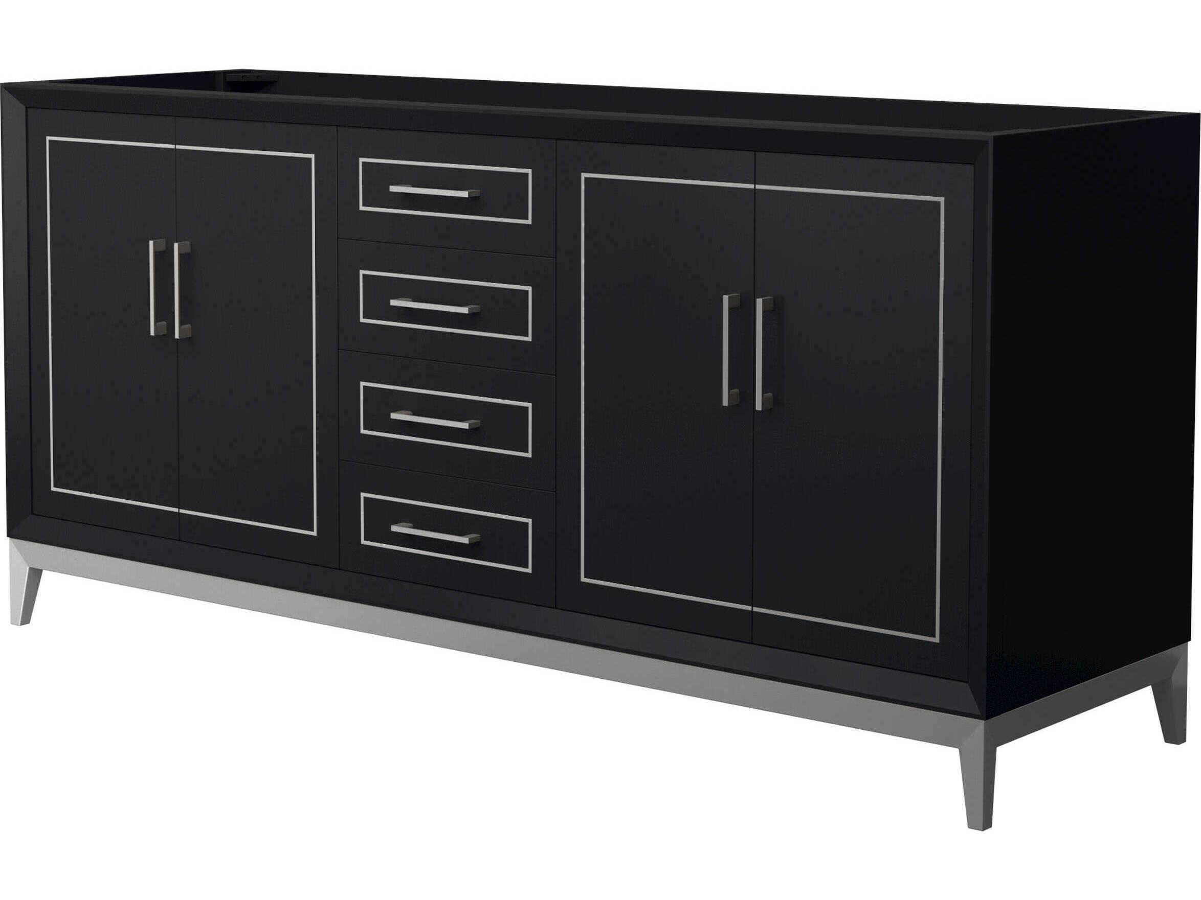 Wyndham Collection Marlena 72" Black Vanity