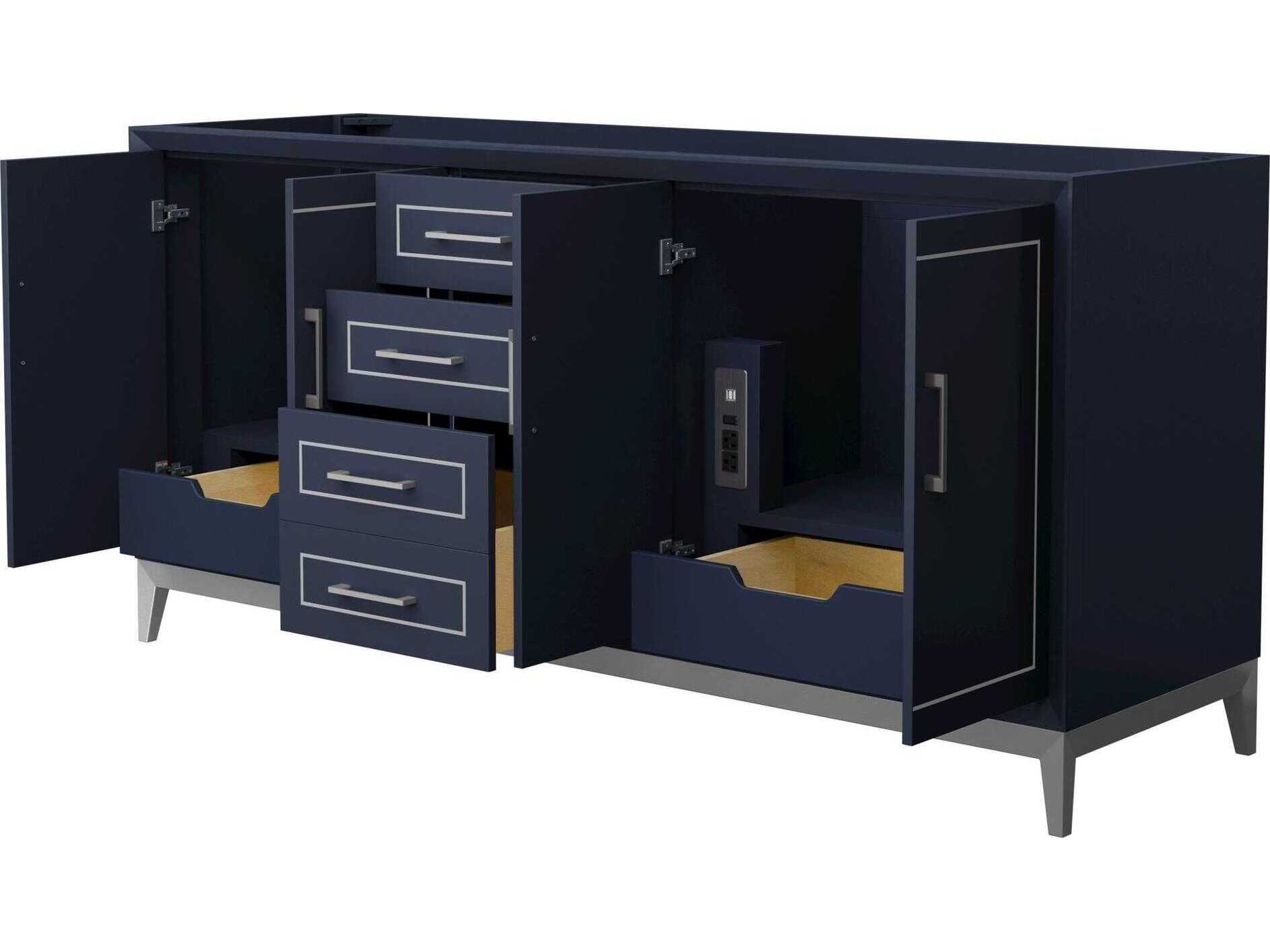 Wyndham Collection Marlena 72" Dark Blue Vanity