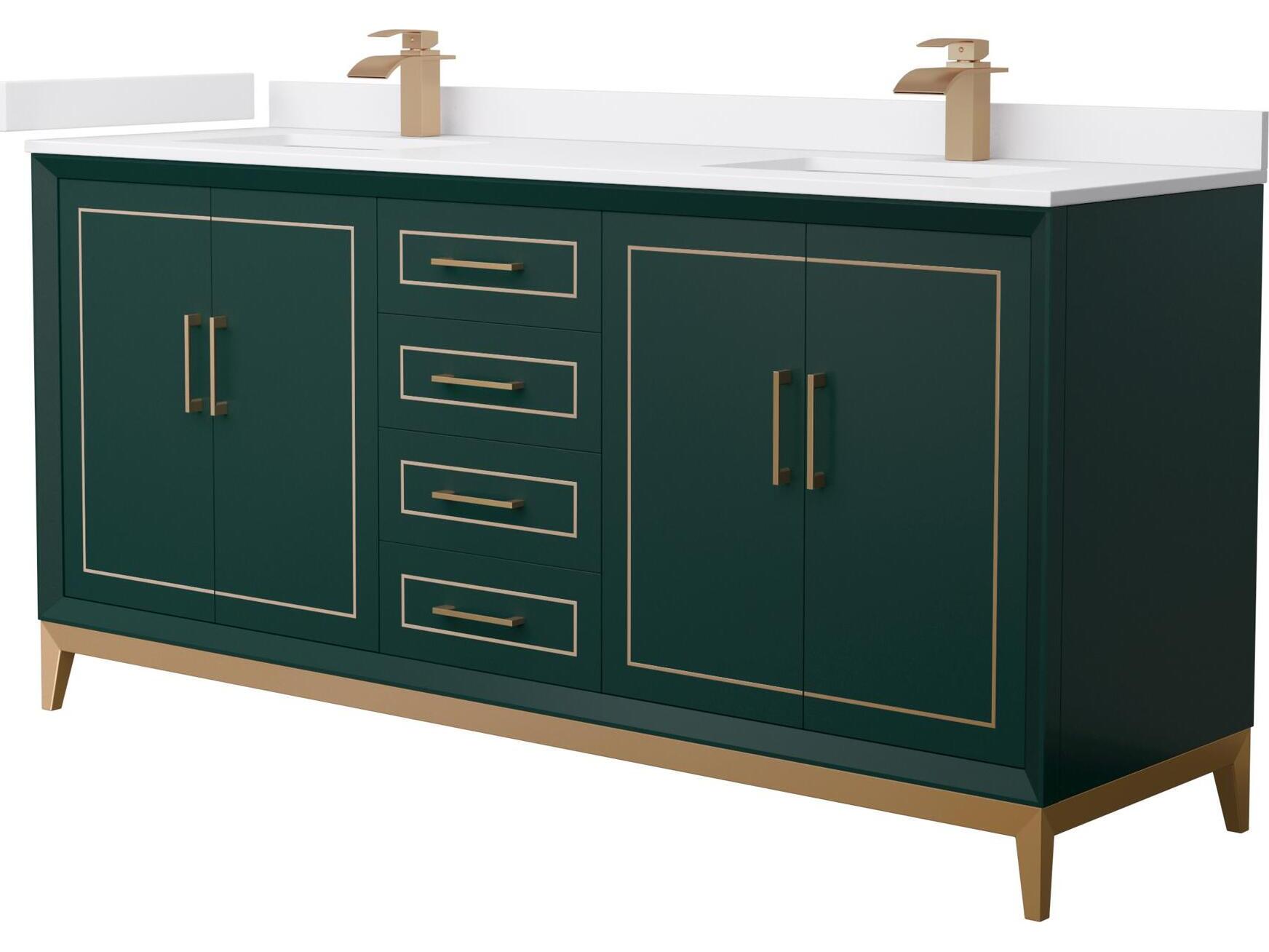 Wyndham Collection Marlena 72" Green Vanity