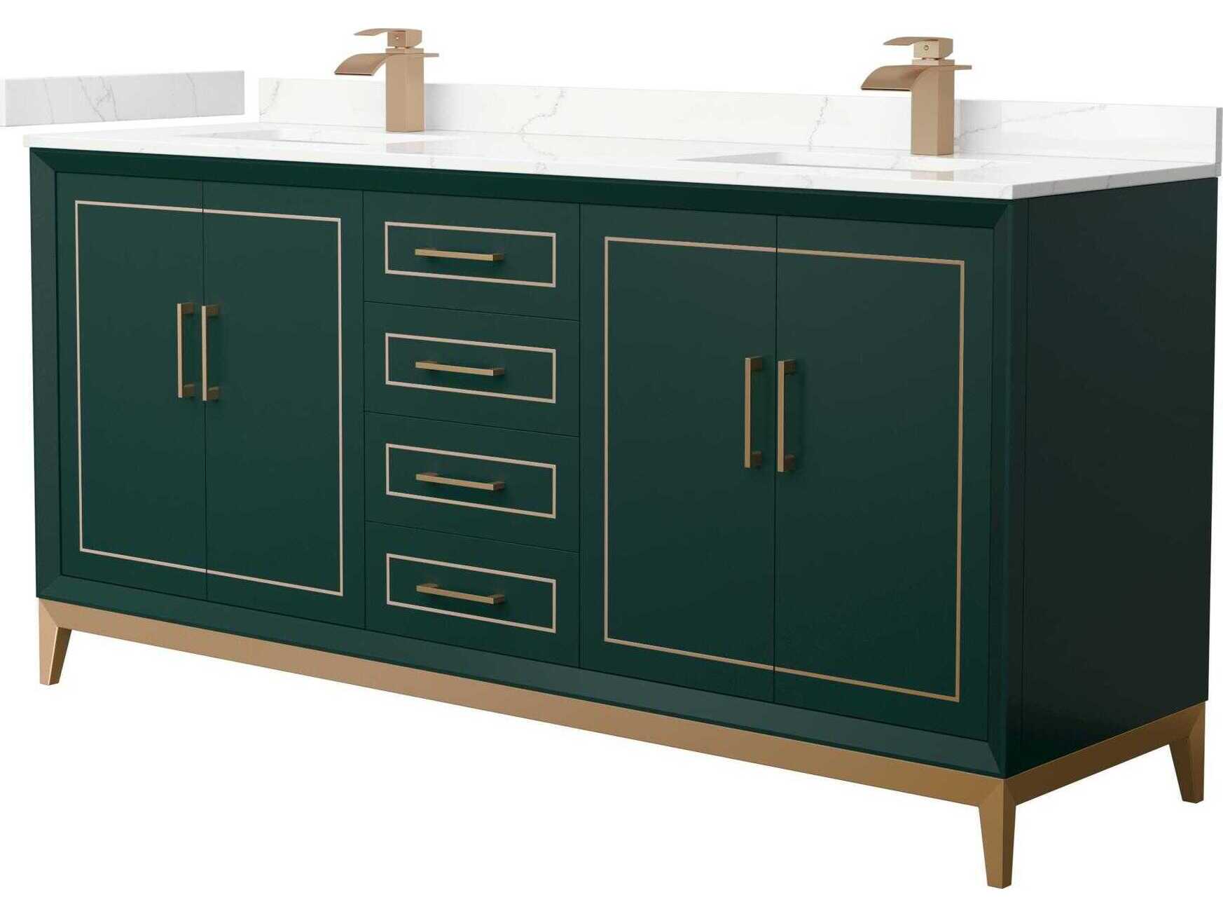Wyndham Collection Marlena 72" Green Vanity